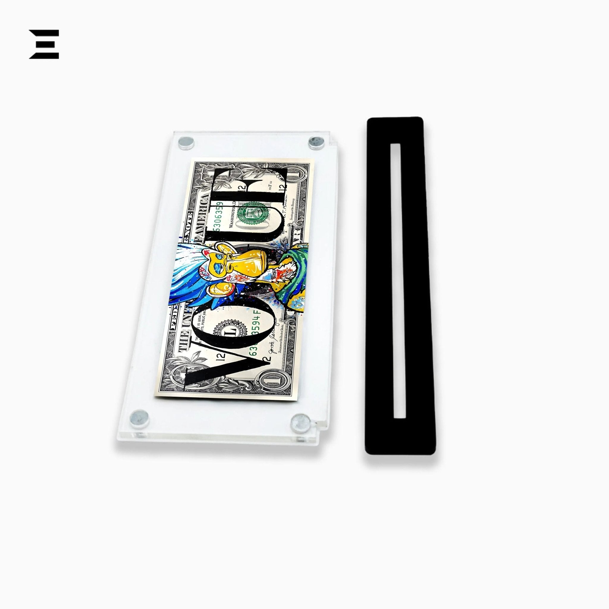 Benjamin Franklin Art, Graffiti Dollar Frame, $100 Dollar Pop Art, Franklin Graffiti Print, Premium Acrylic Frame, Street Art Collectibles, Urban Pop Art Frame - IBRELIA