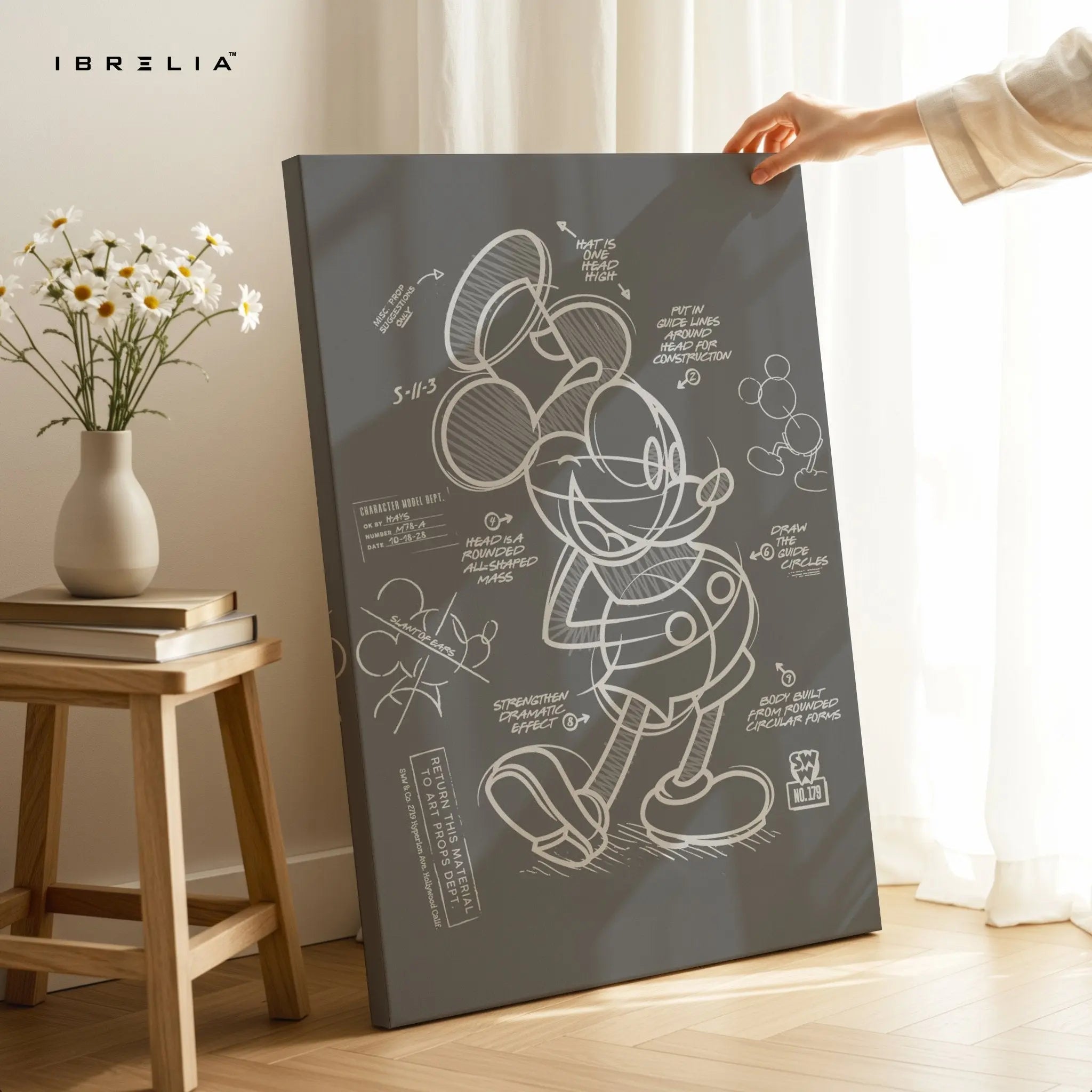 Mickey Mouse Blueprint Wall Frame | 4K Ultra Wrap Frame Wall Art in Pakistan | IBRELIA™ - IBRELIA