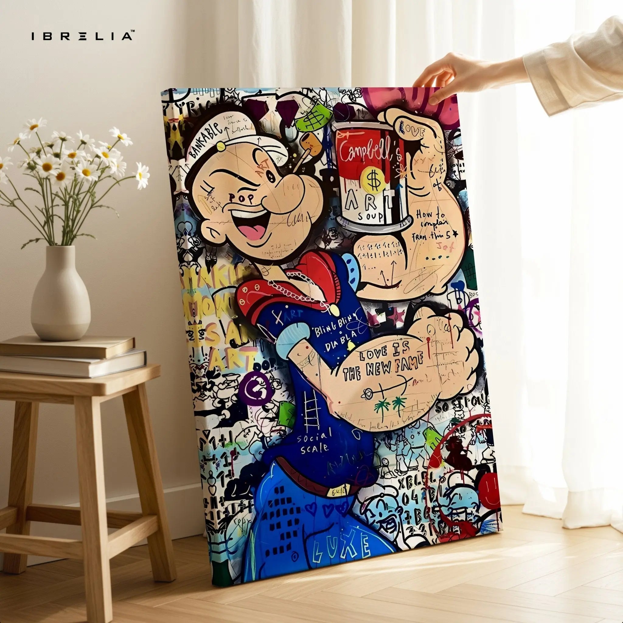 Popeye “Art Soup” Graffiti 4K Wall Art in Pakistan | IBRELIA™ - IBRELIA