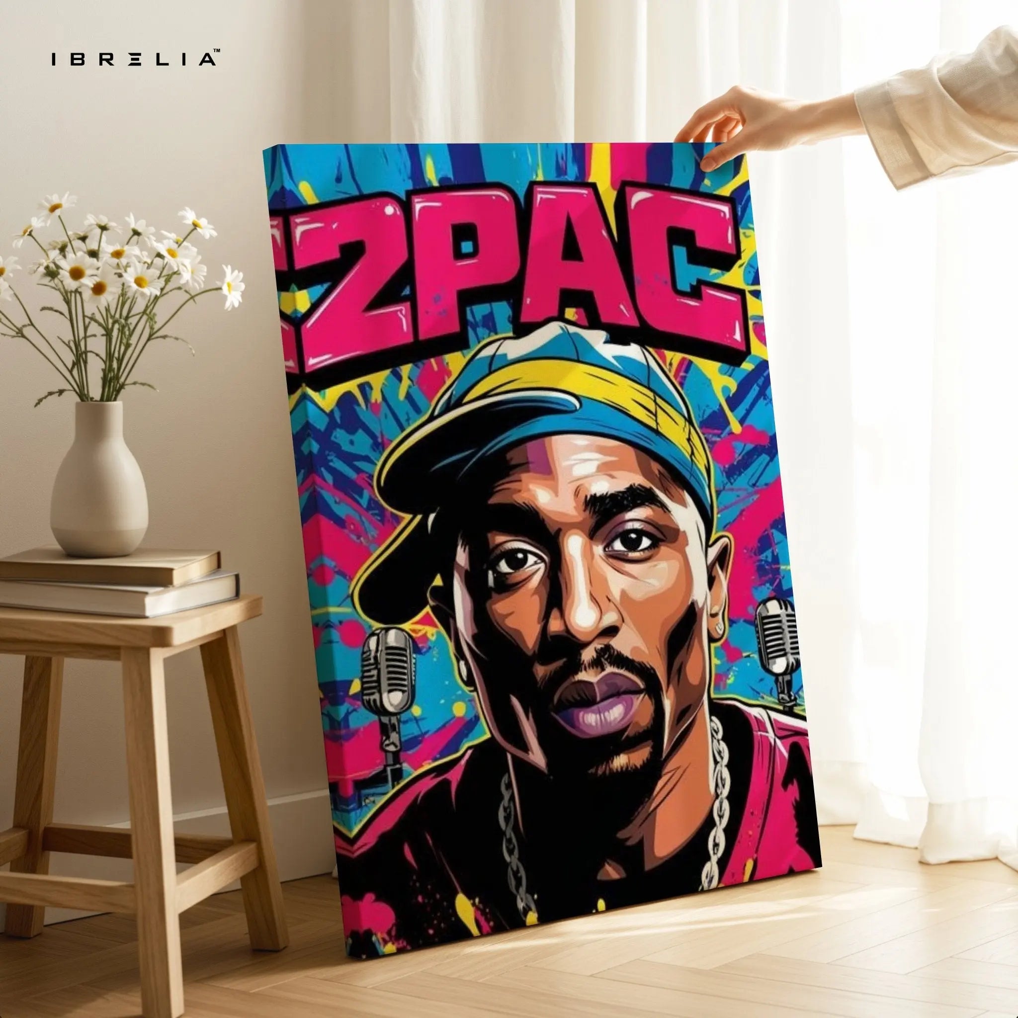 2PAC Pop Art Wall Frame | 4K Ultra Wrap Frame Wall Art in Pakistan | IBRELIA™ - IBRELIA