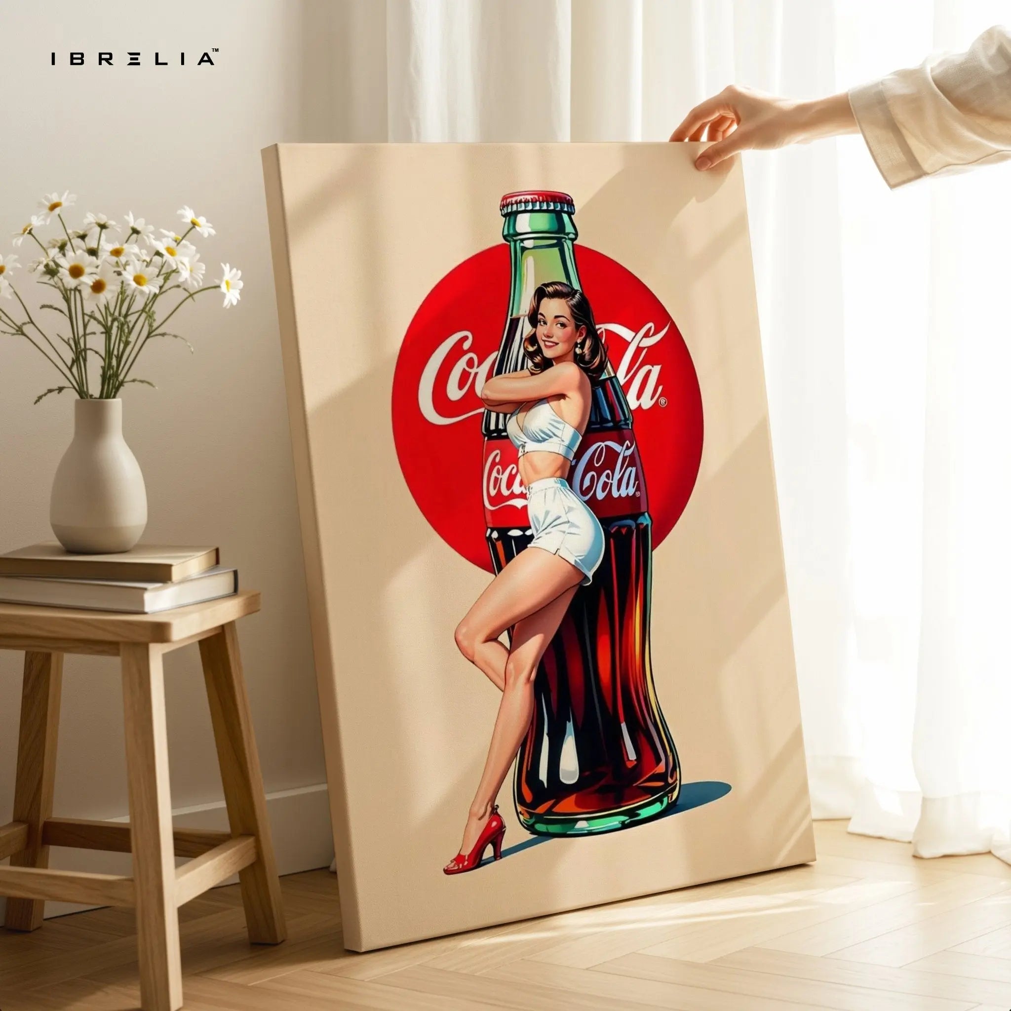 Coca - Cola Girl Wall Frame | 4K Ultra Wrap Frame Wall Art in Pakistan | IBRELIA™ - IBRELIA