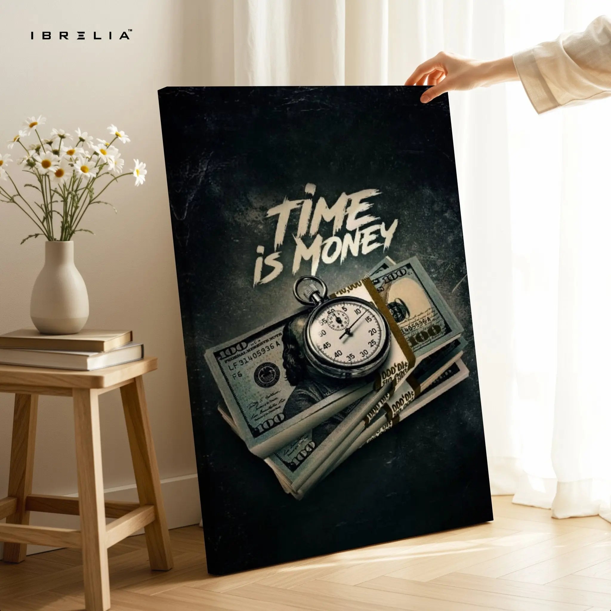 Time Is Money Wall Frame | 4K Ultra Wrap Frame Wall Art in Pakistan | IBRELIA™ - IBRELIA
