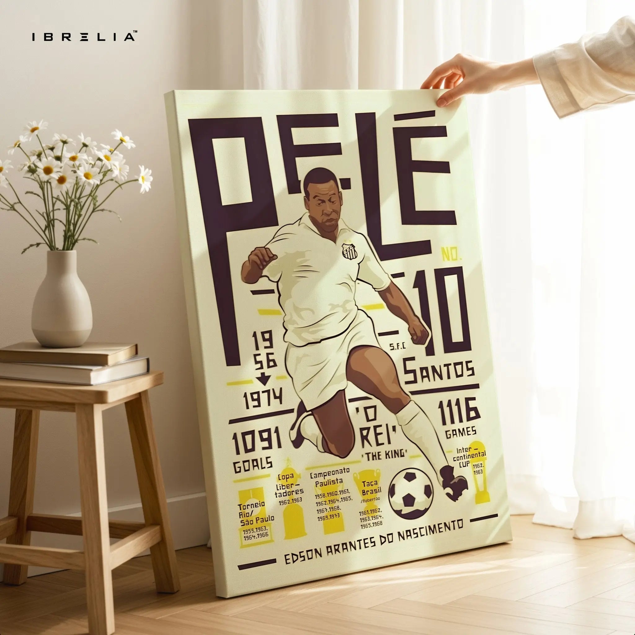 Pelé Wall Art – Santos Legacy Edition | IBRELIA™ - IBRELIA