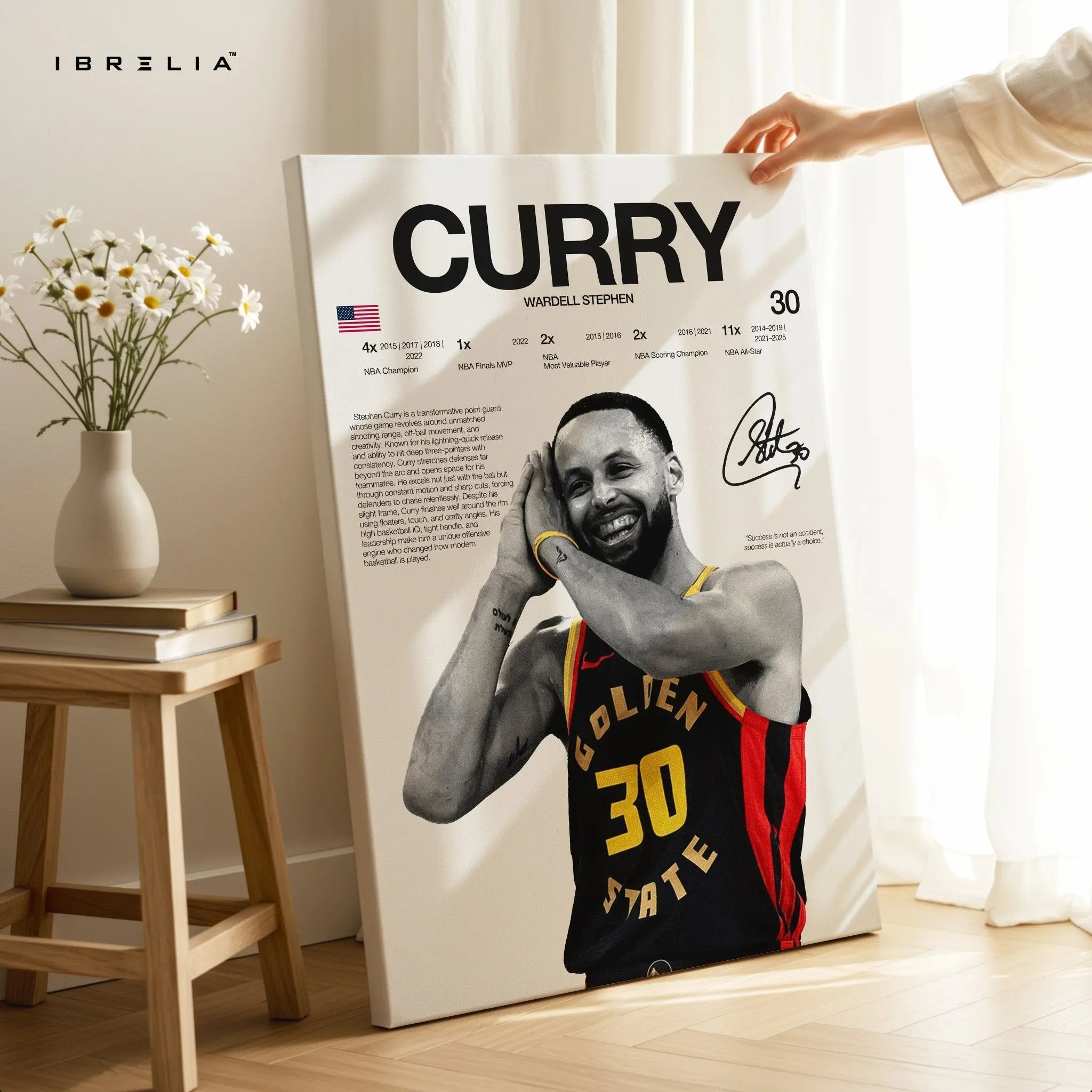 Stephen Curry – Golden State Legend 4K Ultra Wrap Frame Wall Art in Pakistan | IBRELIA™ - IBRELIA