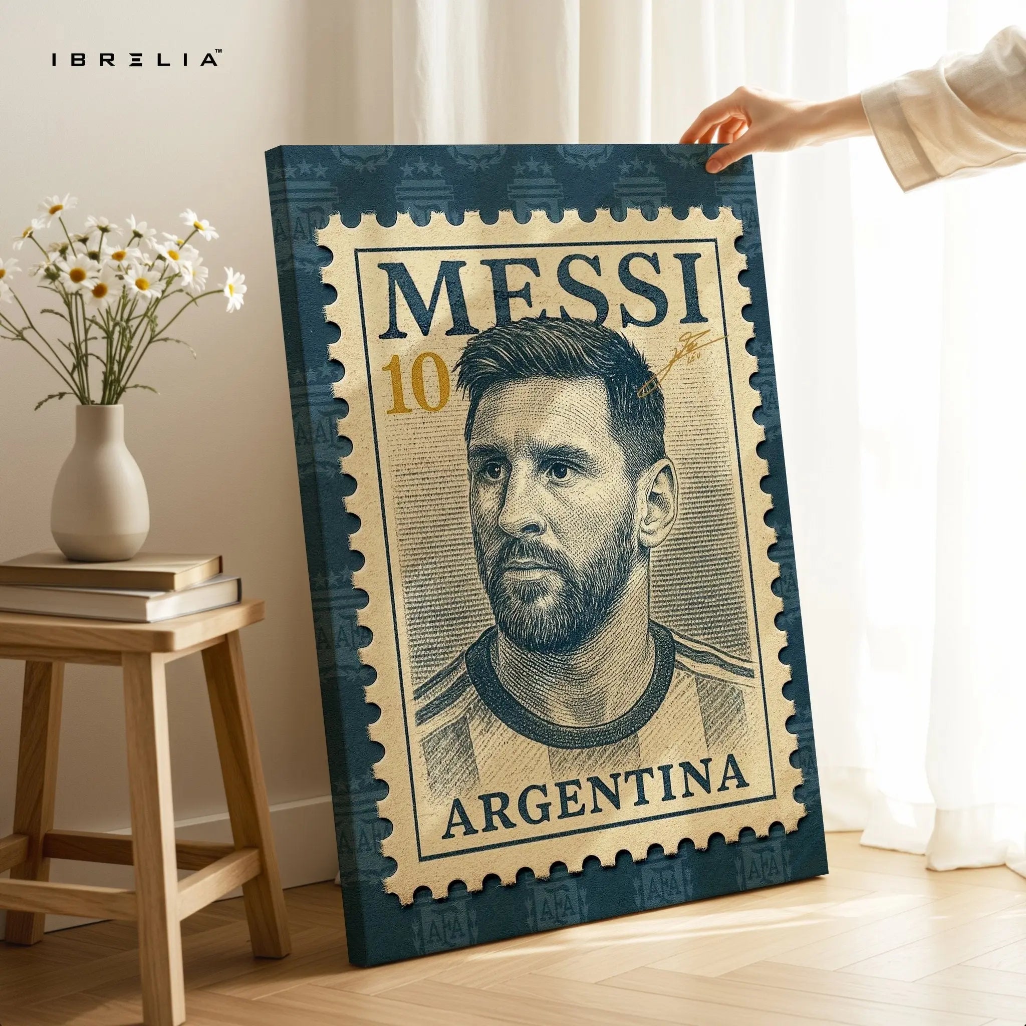 Messi Stamp Edition – 4K Ultra Wrap Frame Wall Art in Pakistan | IBRELIA™ - IBRELIA