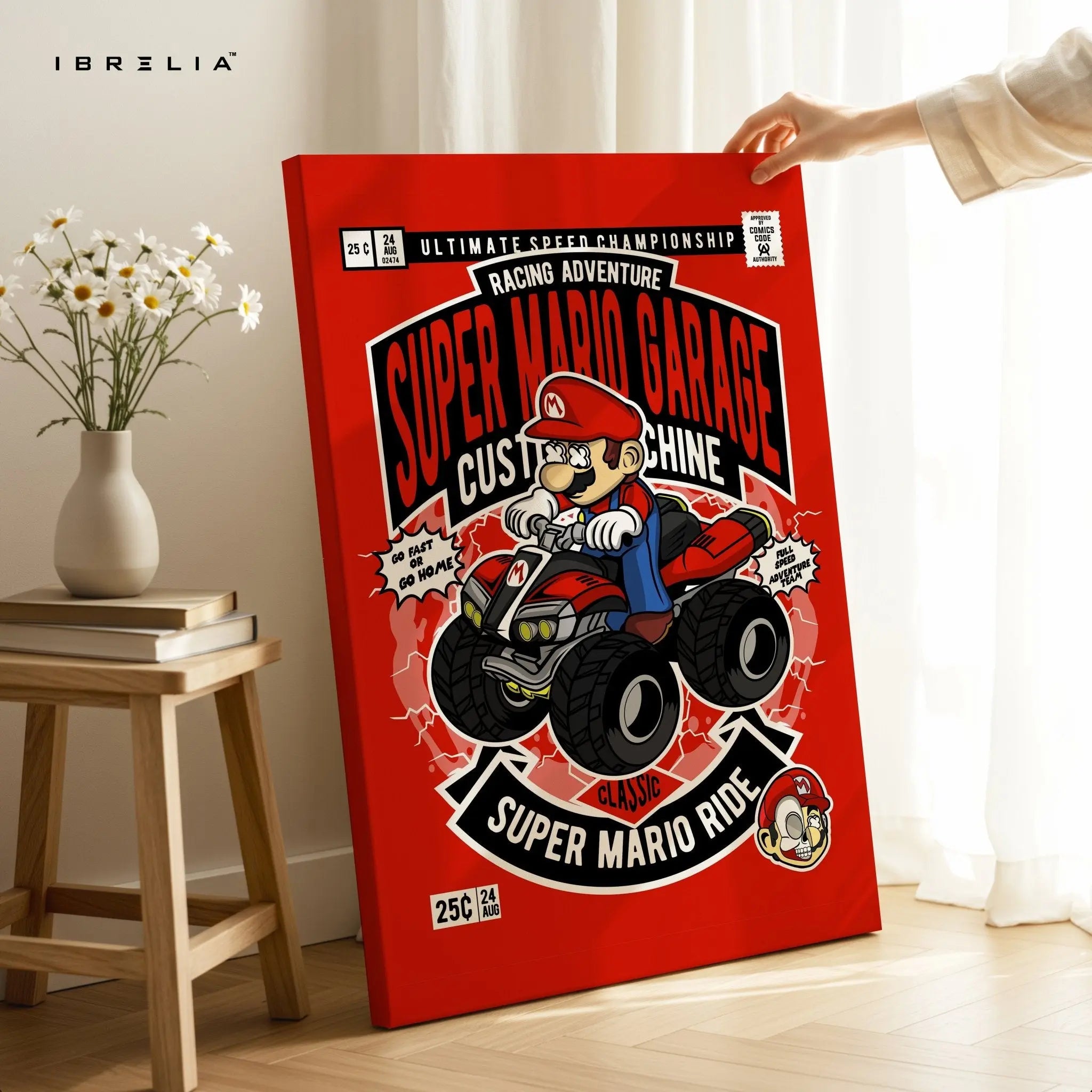 Super Mario Garage Pop Art Edition – 4K Ultra Wrap Frame Wall Art in Pakistan | IBRELIA™ - IBRELIA