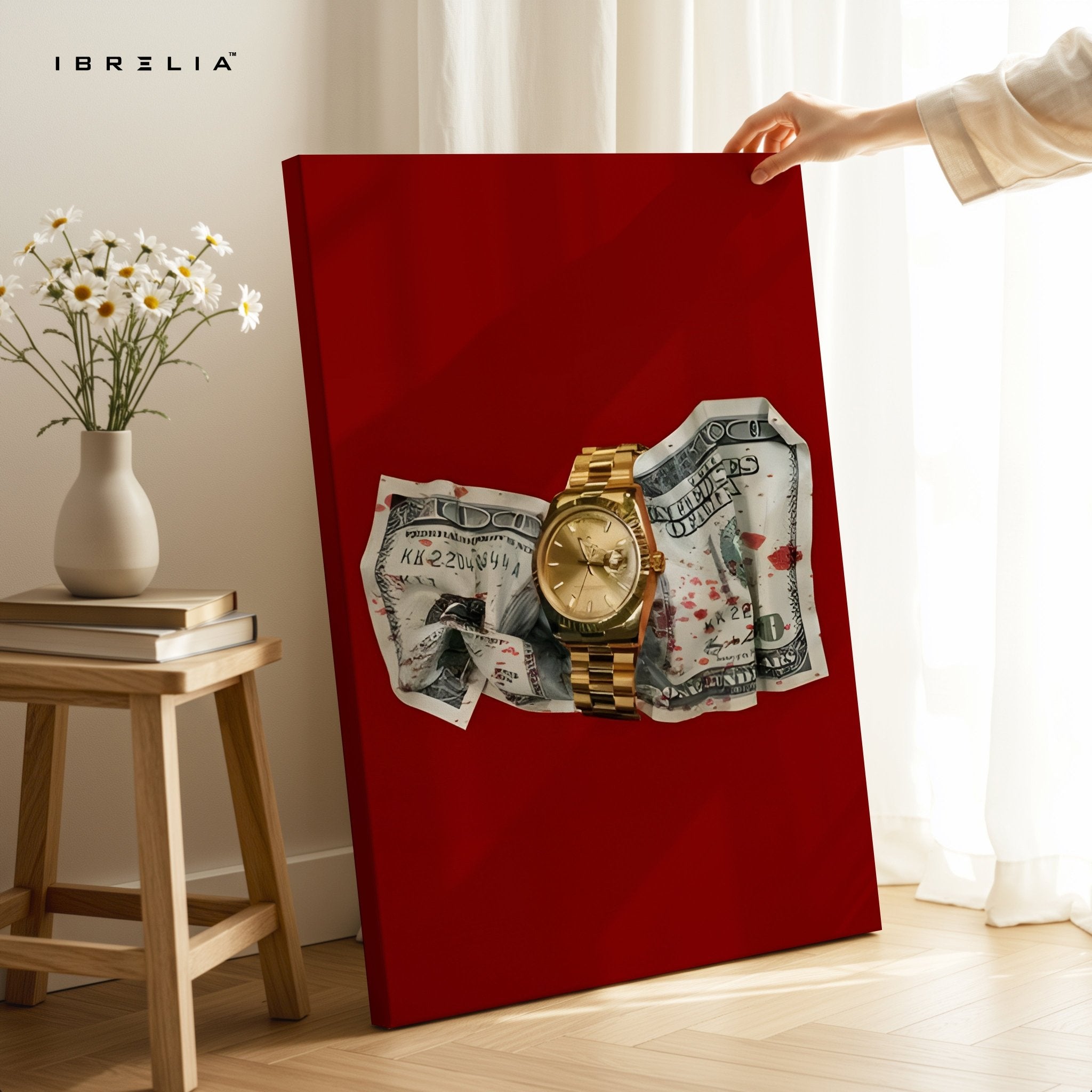 Golden Time Wall Art – Money x Luxury Edition | IBRELIA™ - IBRELIA
