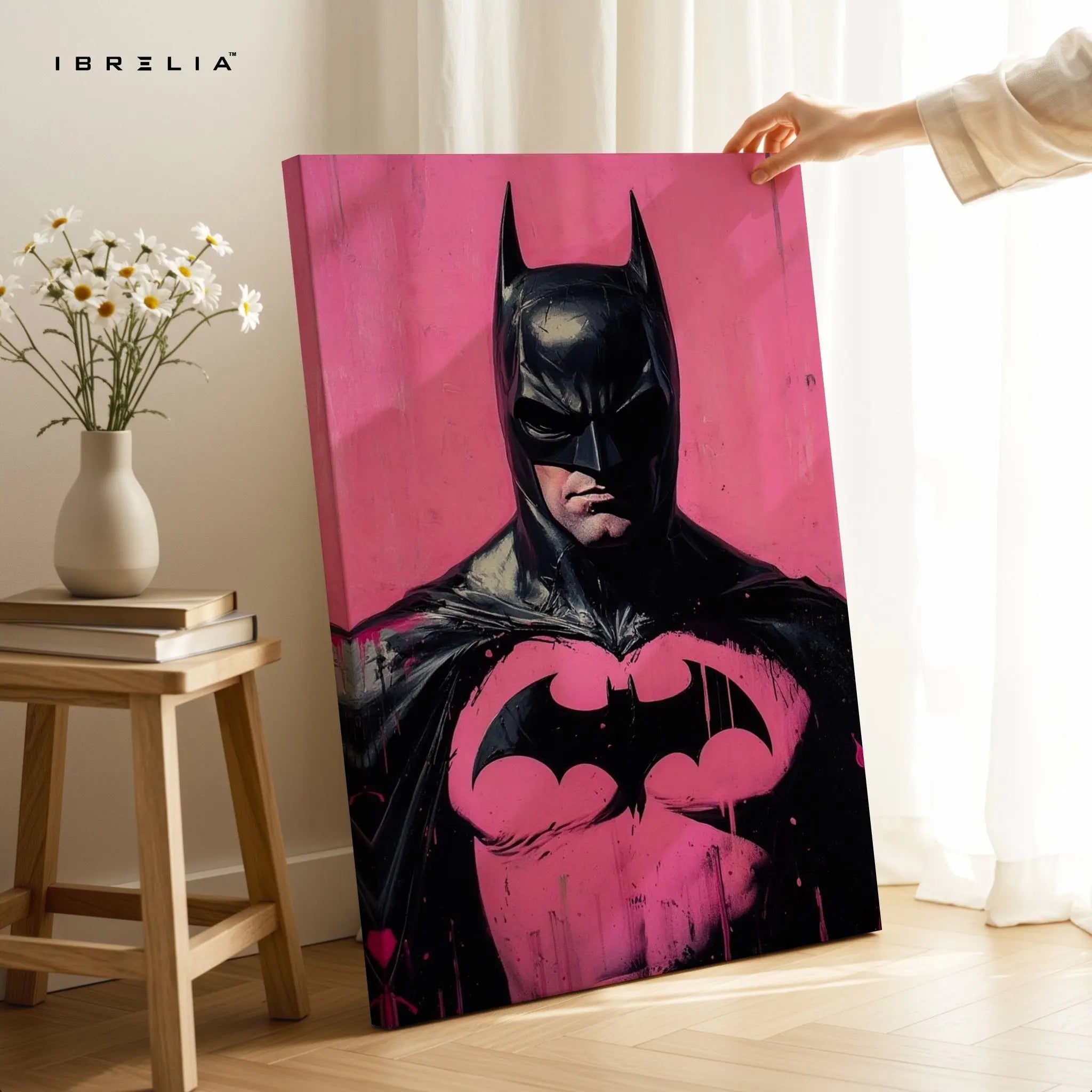 Pink Batman Wall Frame | 4K Ultra Wrap Frame Wall Art in Pakistan | IBRELIA™ - IBRELIA