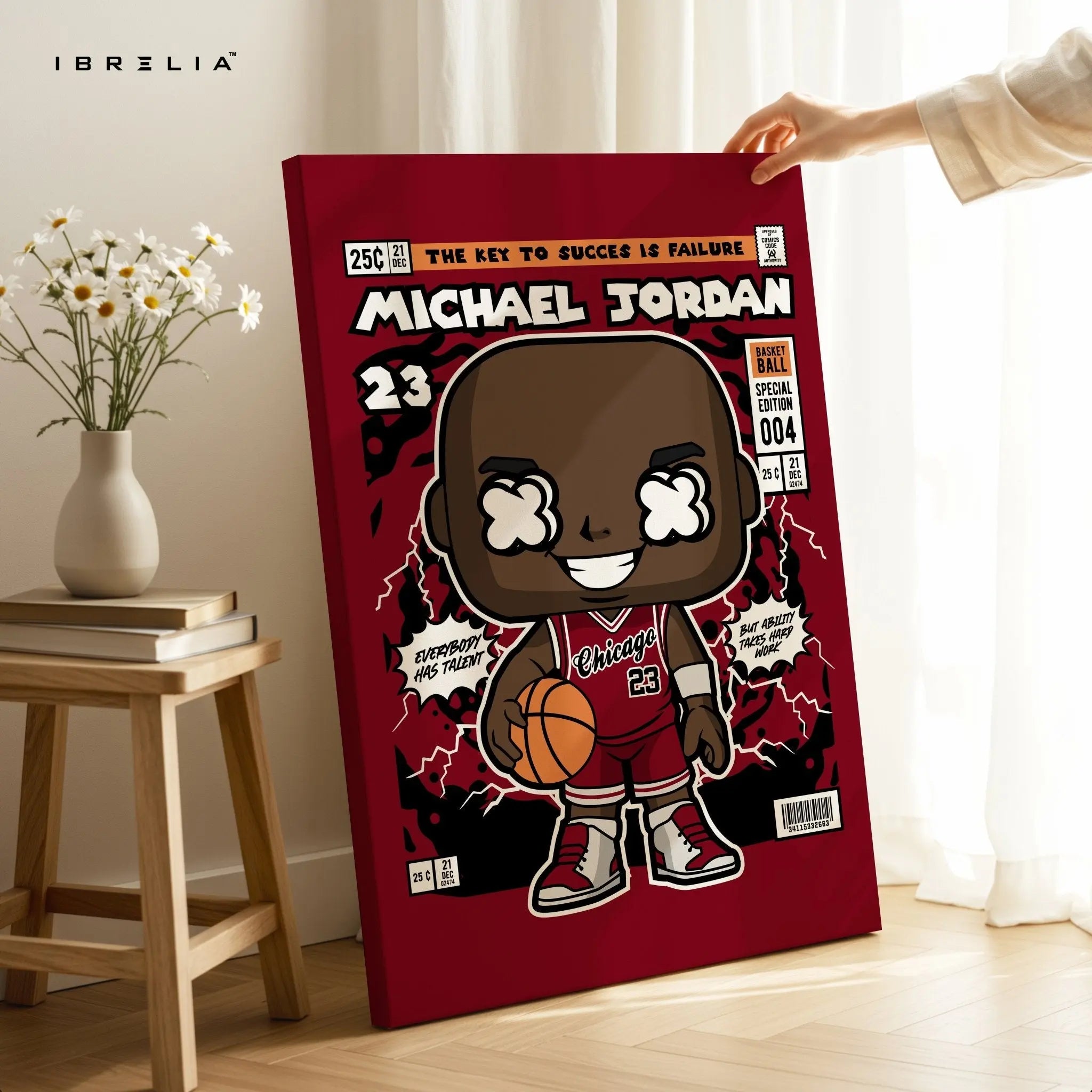 Michael Jordan “Chicago Legend” Pop Art Comic Edition – 4K Ultra Wrap Frame Wall Art in Pakistan | IBRELIA™ - IBRELIA