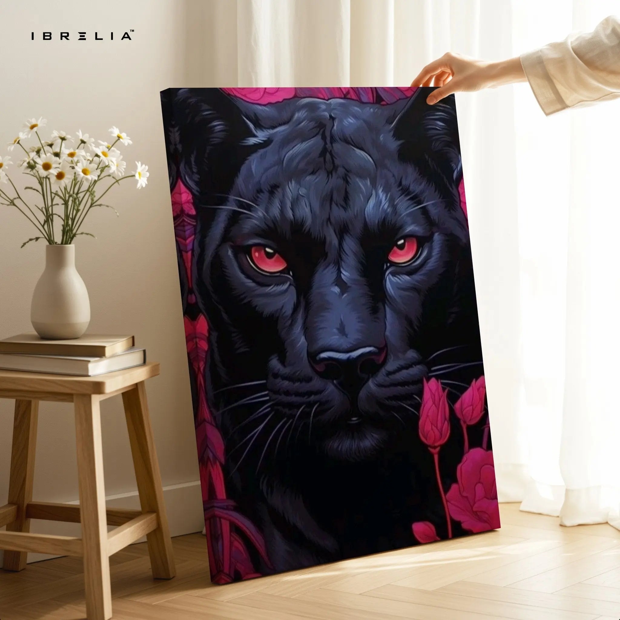 Black Panther Wall Frame | 4K Ultra Wrap Frame Wall Art in Pakistan | IBRELIA™ - IBRELIA