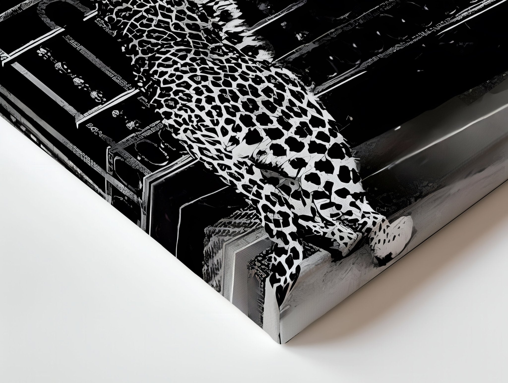 Cartier Leopard Wall Art – Black & White Luxury Fashion Decor | IBRELIA™ - IBRELIA