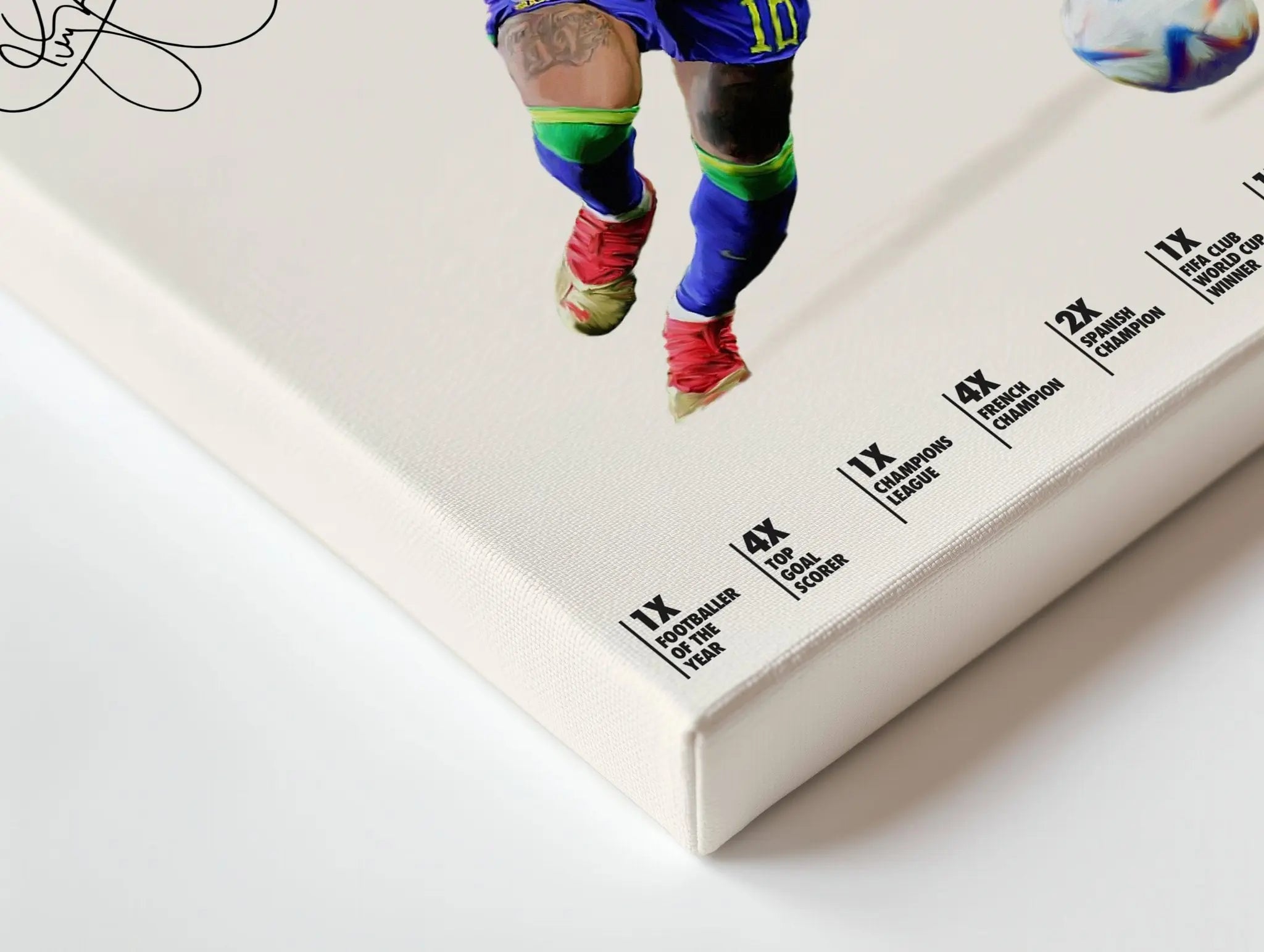 Neymar Jr Brazil Kick Pose – 4K Ultra Wrap Frame Wall Art in Pakistan | IBRELIA™ - IBRELIA