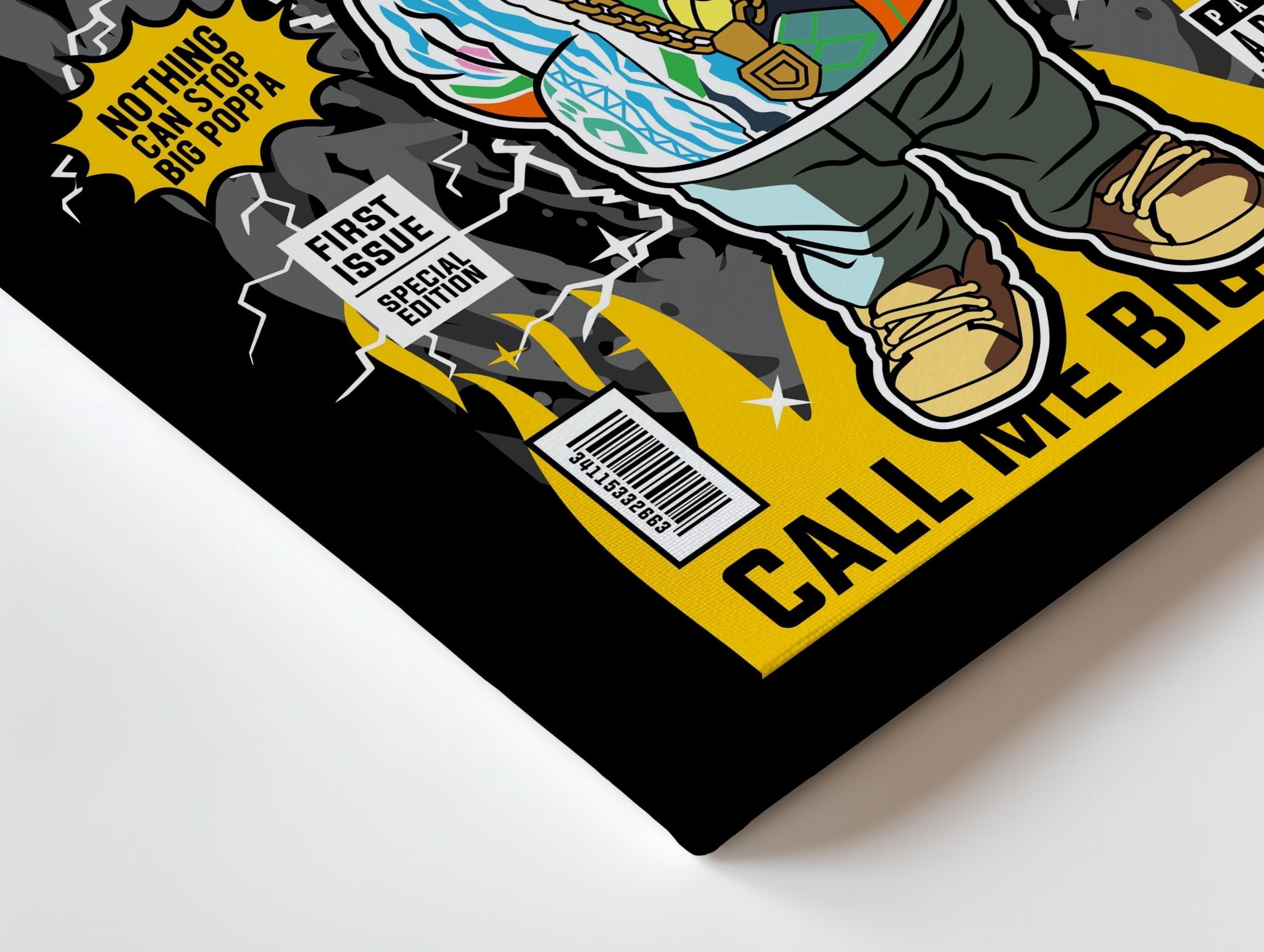 The Notorious B.I.G “Call Me Big Poppa” Pop Art Comic Edition – 4K Ultra Wrap Frame Wall Art in Pakistan | IBRELIA™ - IBRELIA
