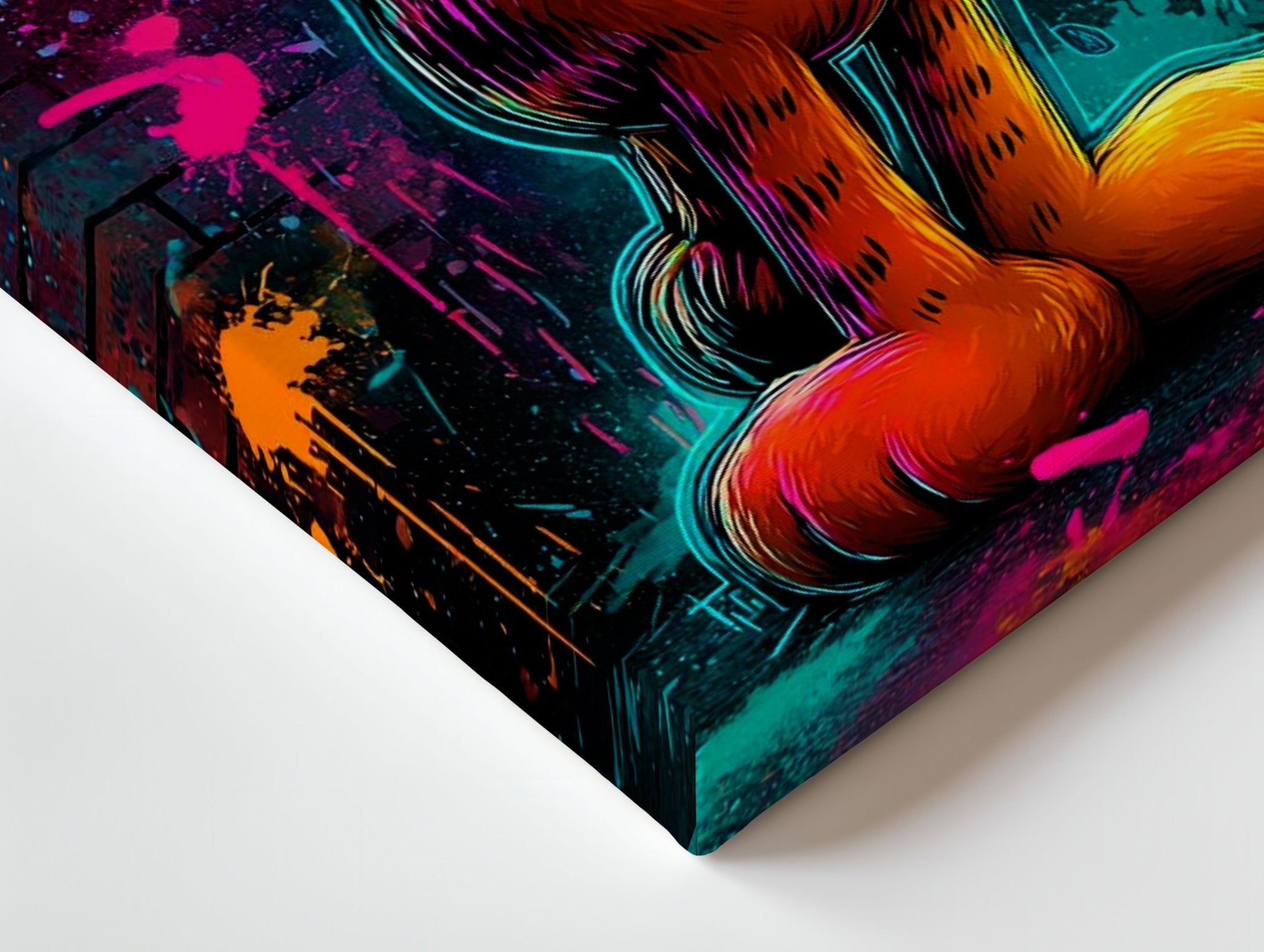 Graffiti Garfield Wall Frame | 4K Ultra Wrap Frame Wall Art in Pakistan | IBRELIA™ - IBRELIA
