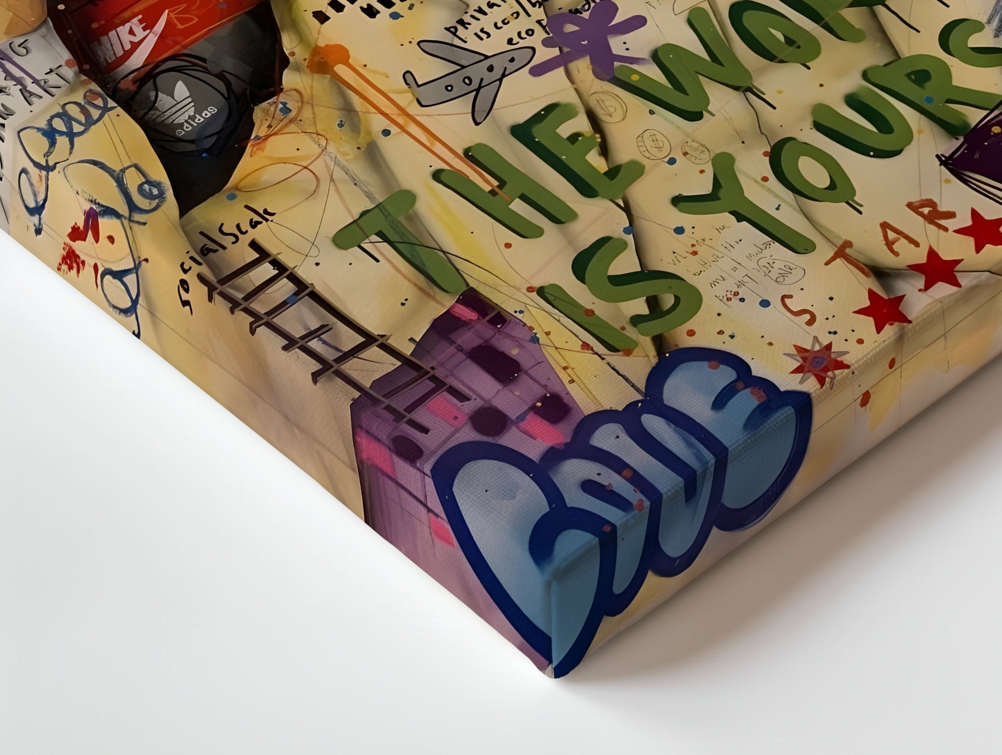 Scarface “The World Is Yours” Graffiti 4K Wall Art in Pakistan | IBRELIA™ - IBRELIA