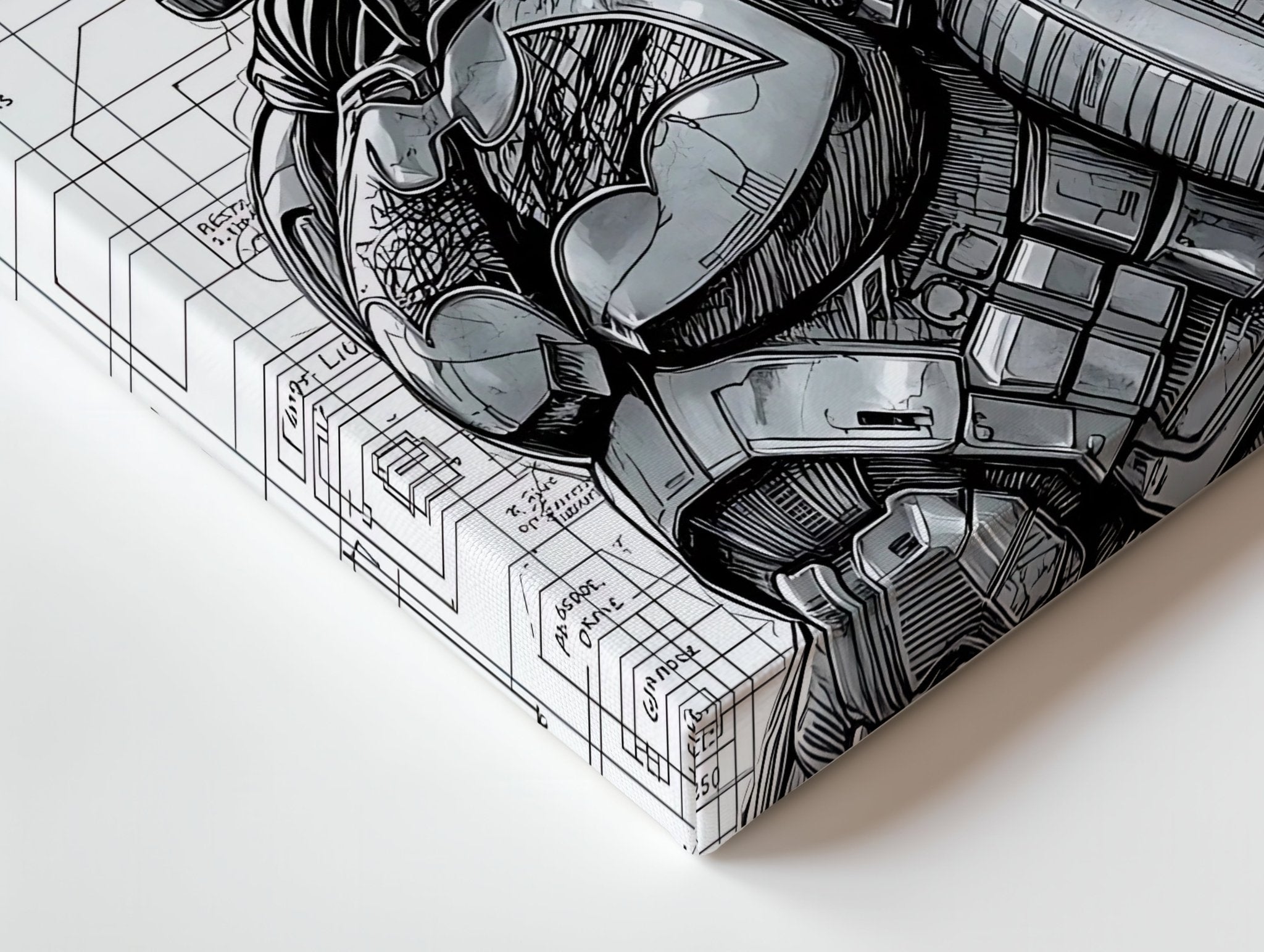 Blueprint Batman 4K Ultra HD Wall Art in Pakistan | IBRELIA™ - IBRELIA