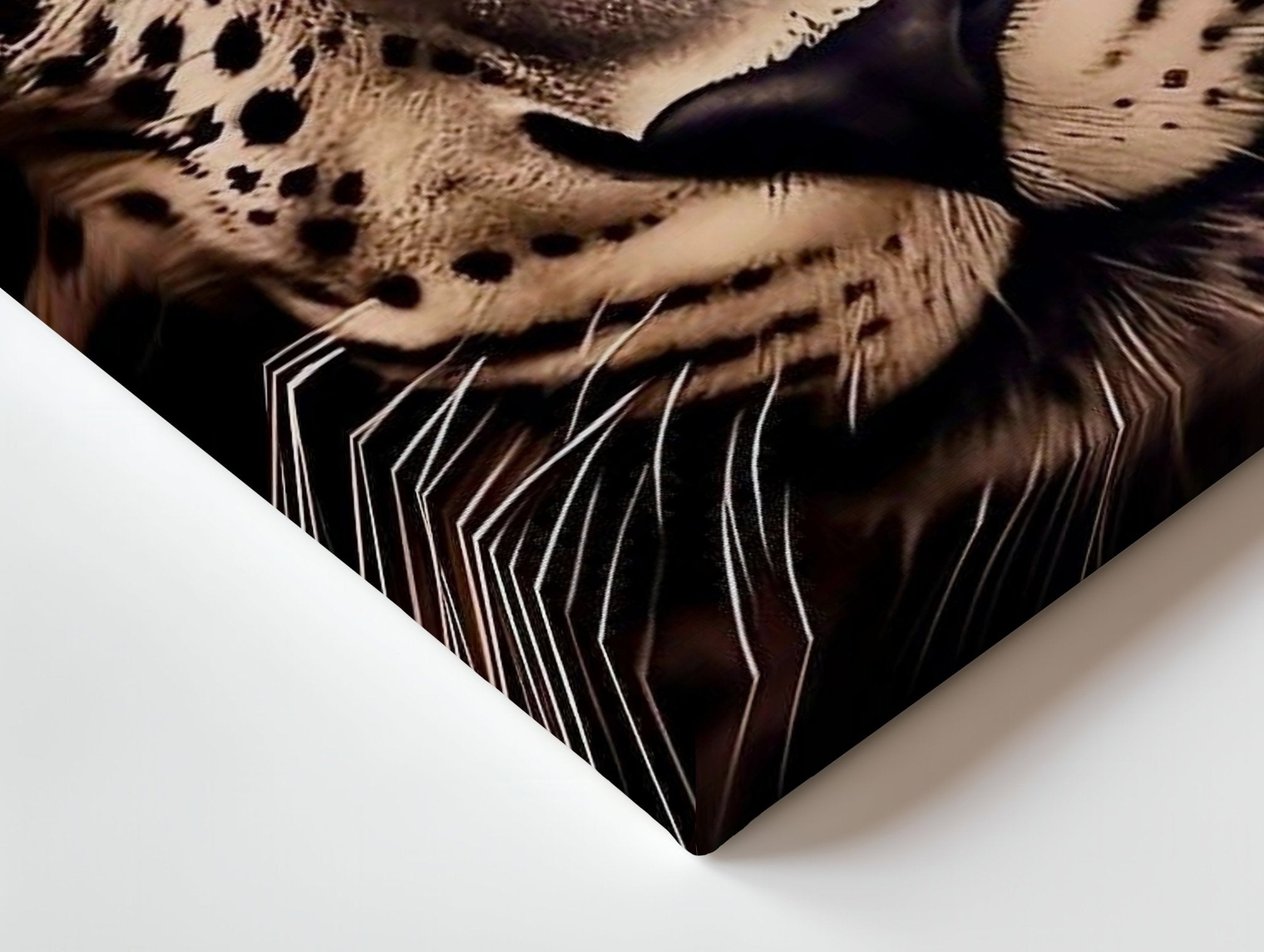 Golden Leopard Close - Up Wall Frame | 4K Ultra Wrap Frame Wall Art in Pakistan | IBRELIA™ - IBRELIA