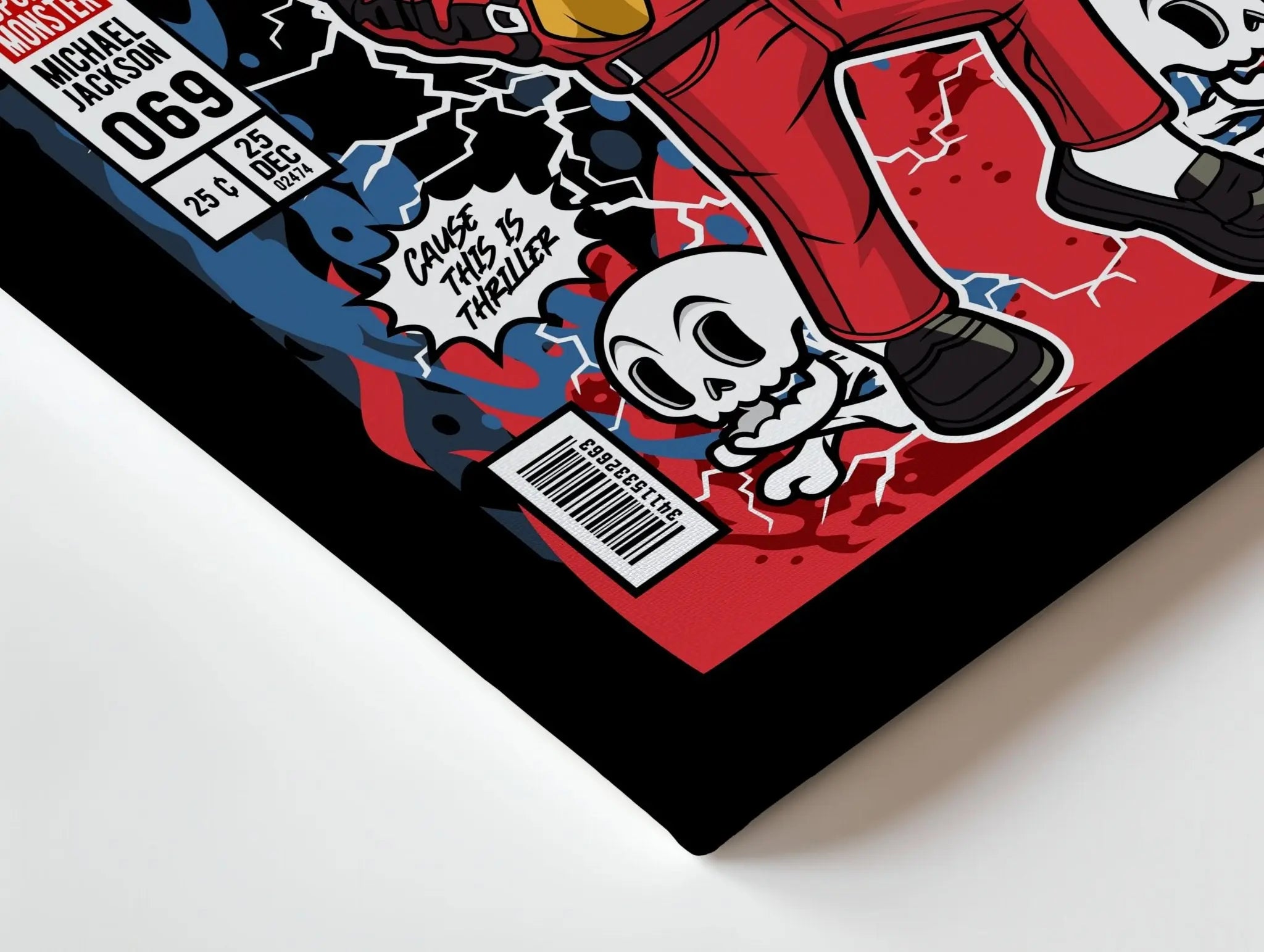 Michael Jackson “Thriller” Pop Art Comic Edition – 4K Ultra Wrap Frame Wall Art in Pakistan | IBRELIA™ - IBRELIA