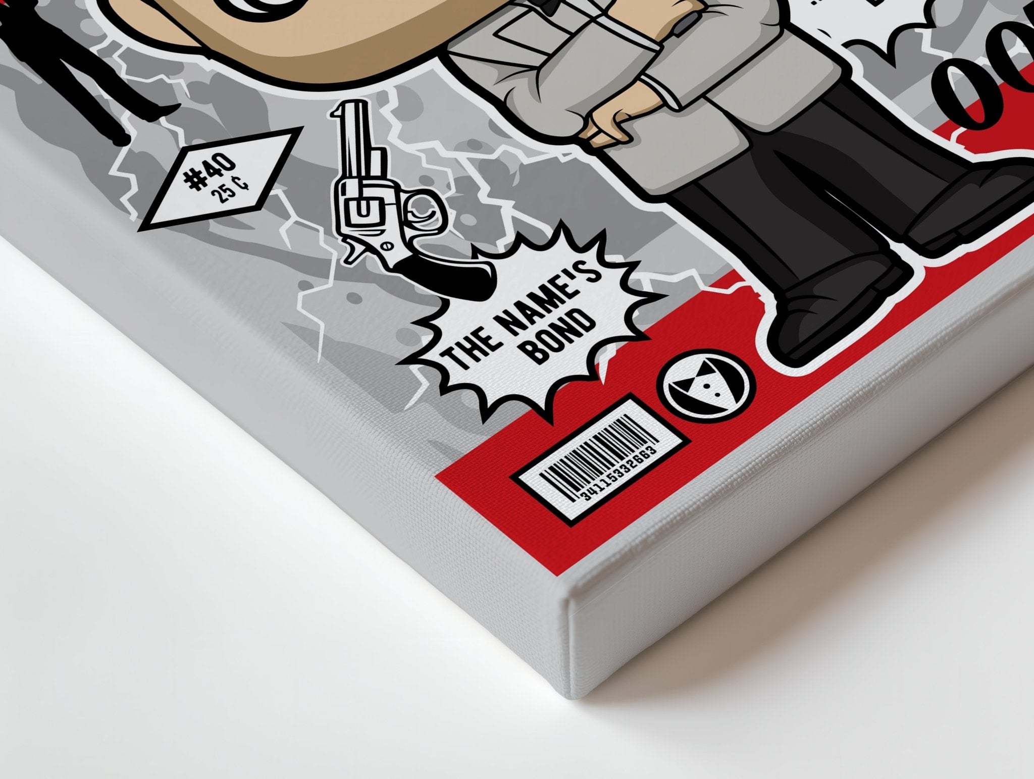 James Bond Pop Art Comic Edition – 4K Ultra Wrap Frame Wall Art in Pakistan | IBRELIA™ - IBRELIA