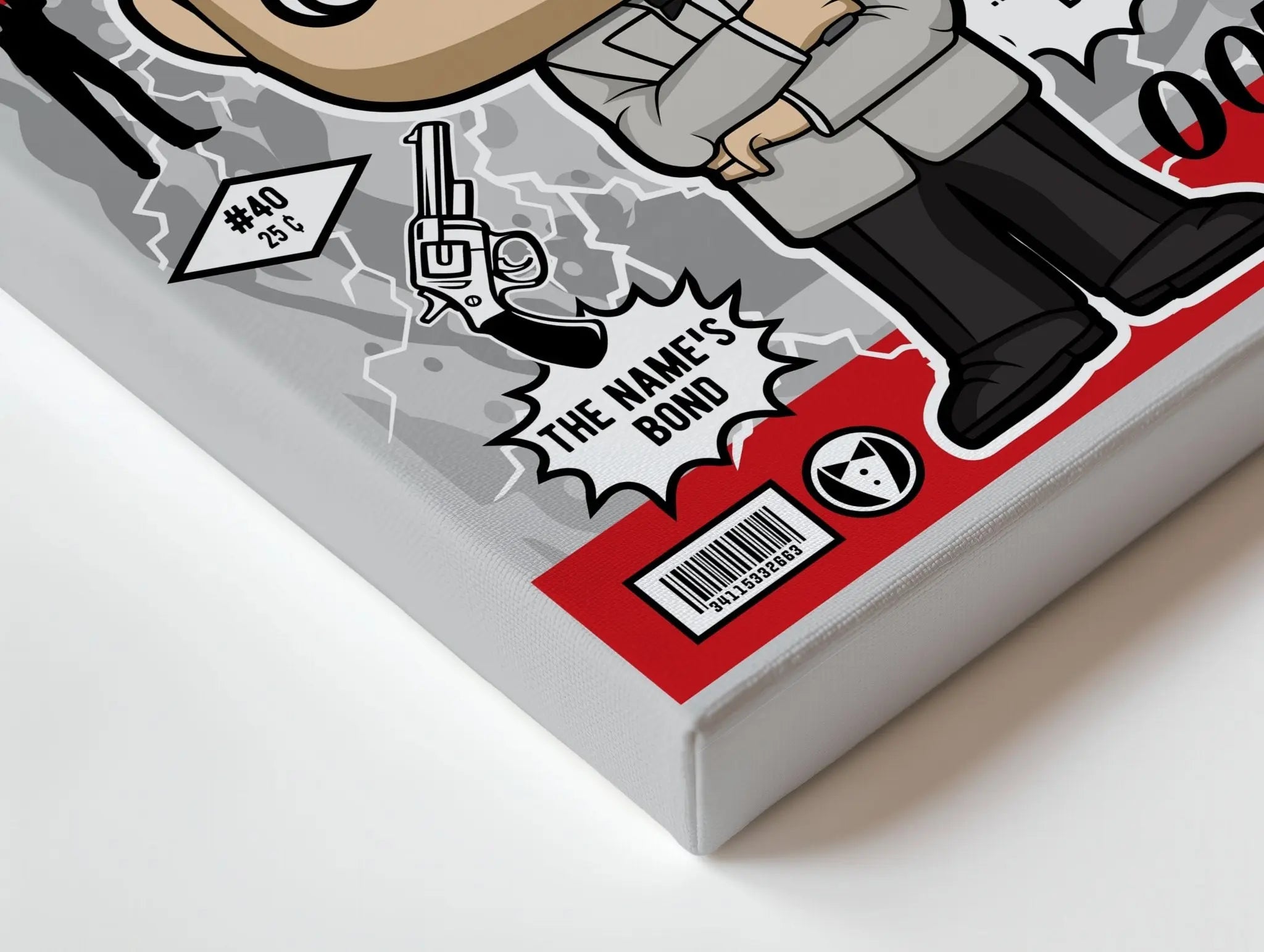 James Bond Pop Art Comic Edition – 4K Ultra Wrap Frame Wall Art in Pakistan | IBRELIA™ - IBRELIA