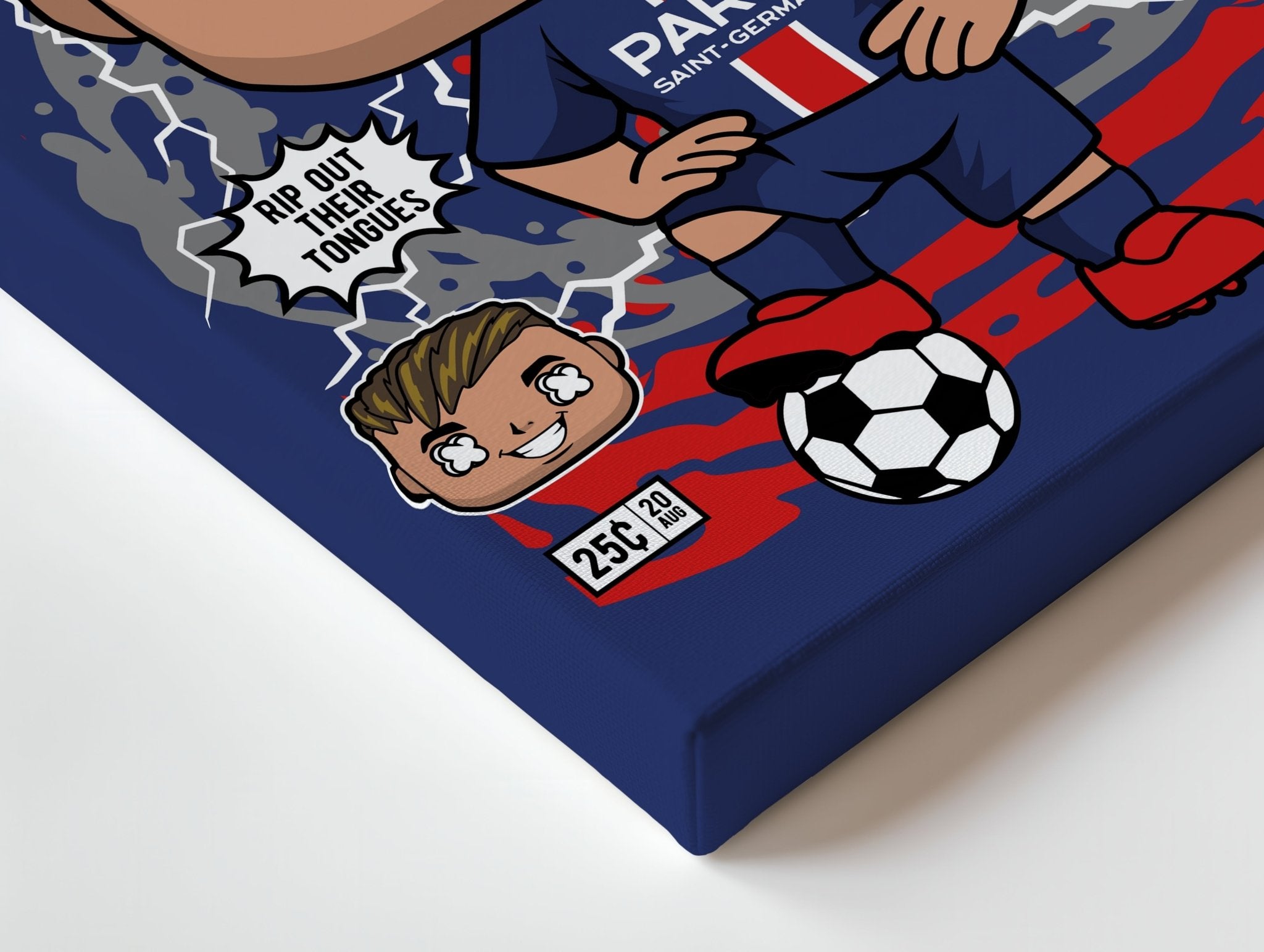 Neymar Jr “Paris Comic Edition” Pop Art Wall Frame – 4K Ultra Wrap Frame Wall Art in Pakistan | IBRELIA™ - IBRELIA