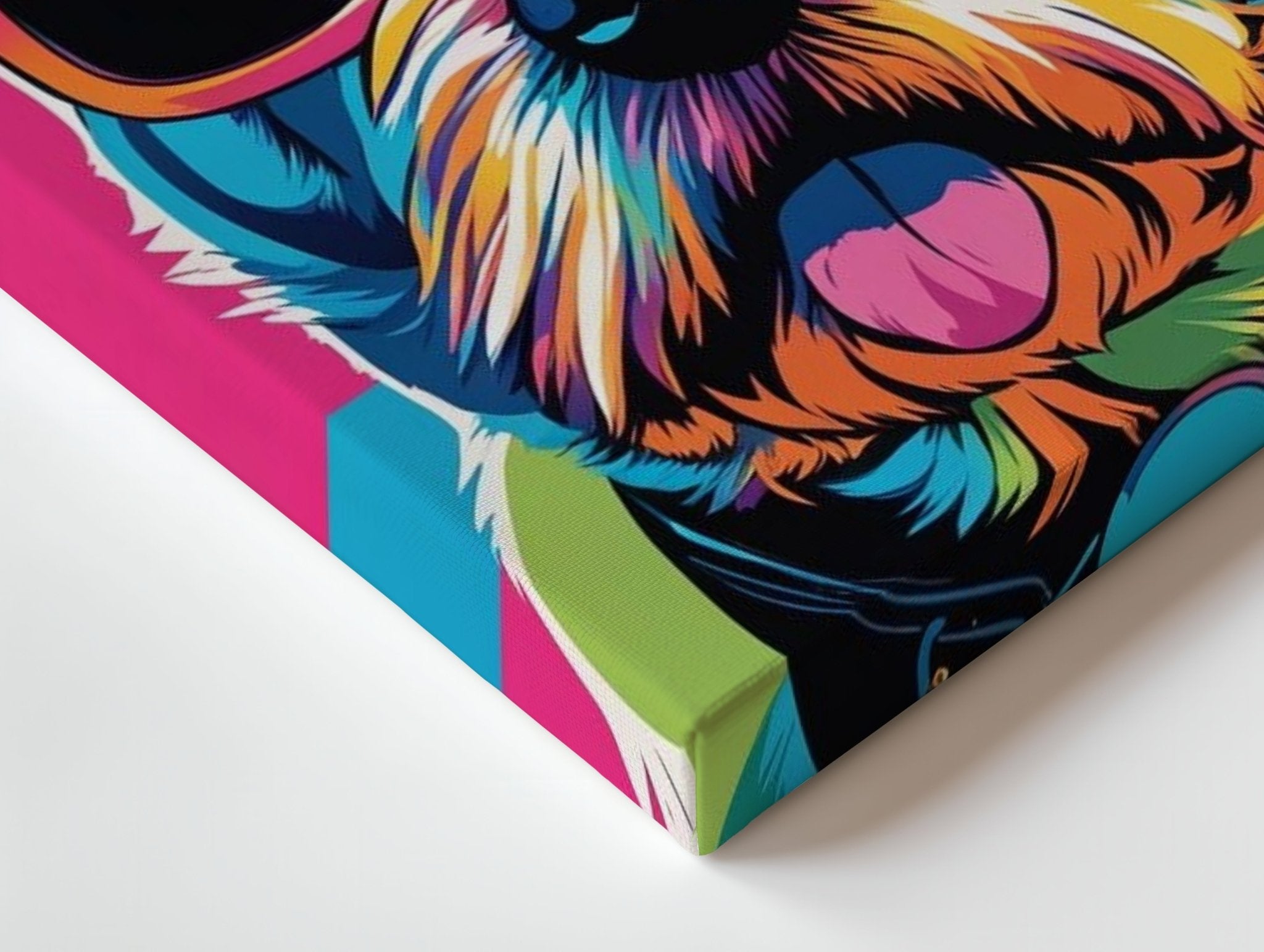 Color Pop Dog Wall Frame | 4K Ultra Wrap Frame Wall Art in Pakistan | IBRELIA™ - IBRELIA