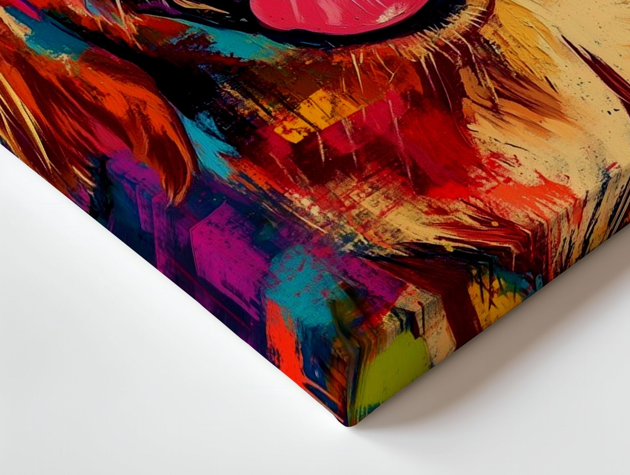 Colorful Golden Retriever Wall Frame | 4K Ultra Wrap Frame Wall Art in Pakistan | IBRELIA™ - IBRELIA