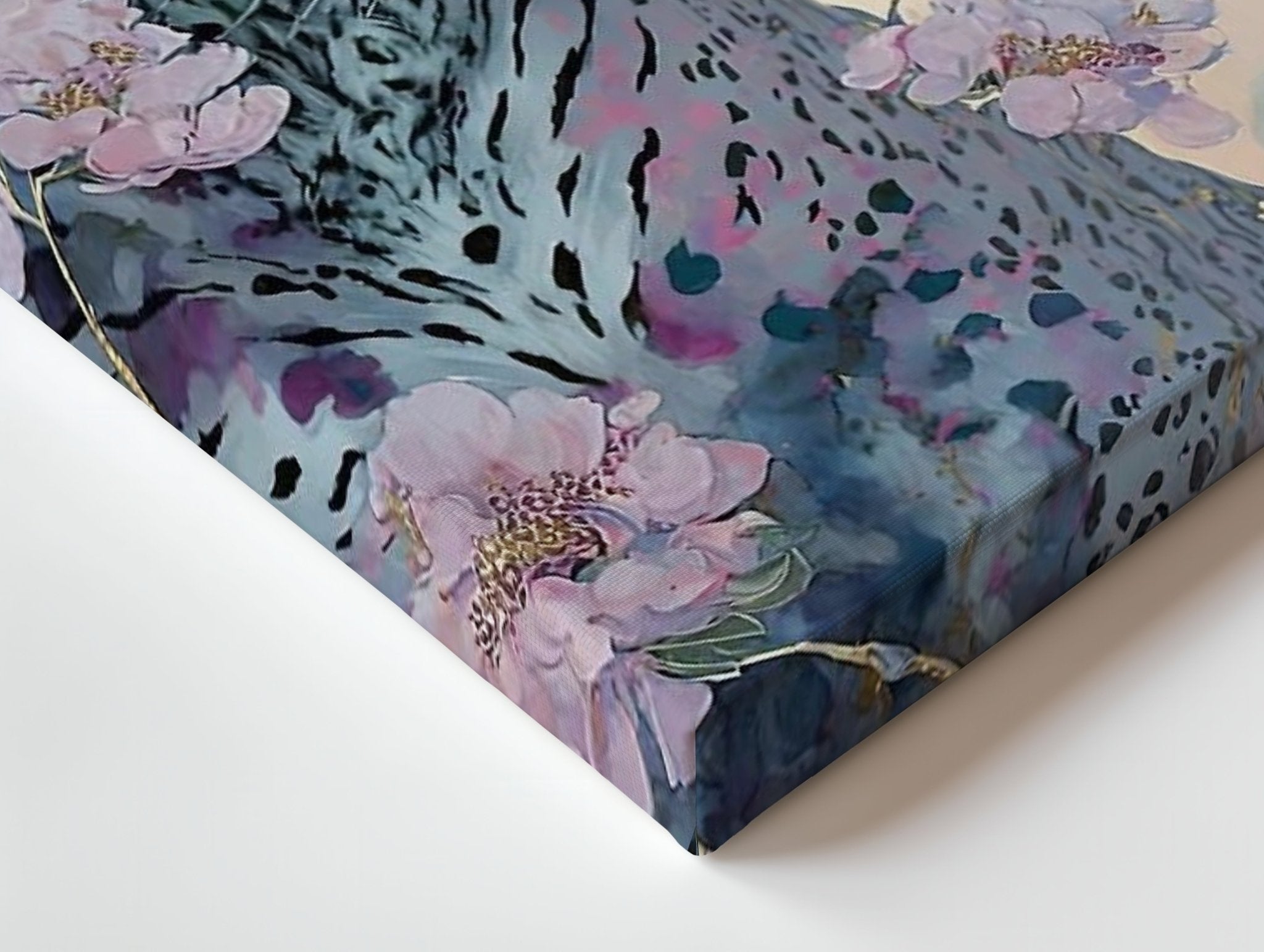 Majestic Floral Leopard Wall Frame | 4K Ultra Wrap Frame Wall Art in Pakistan | IBRELIA™ - IBRELIA