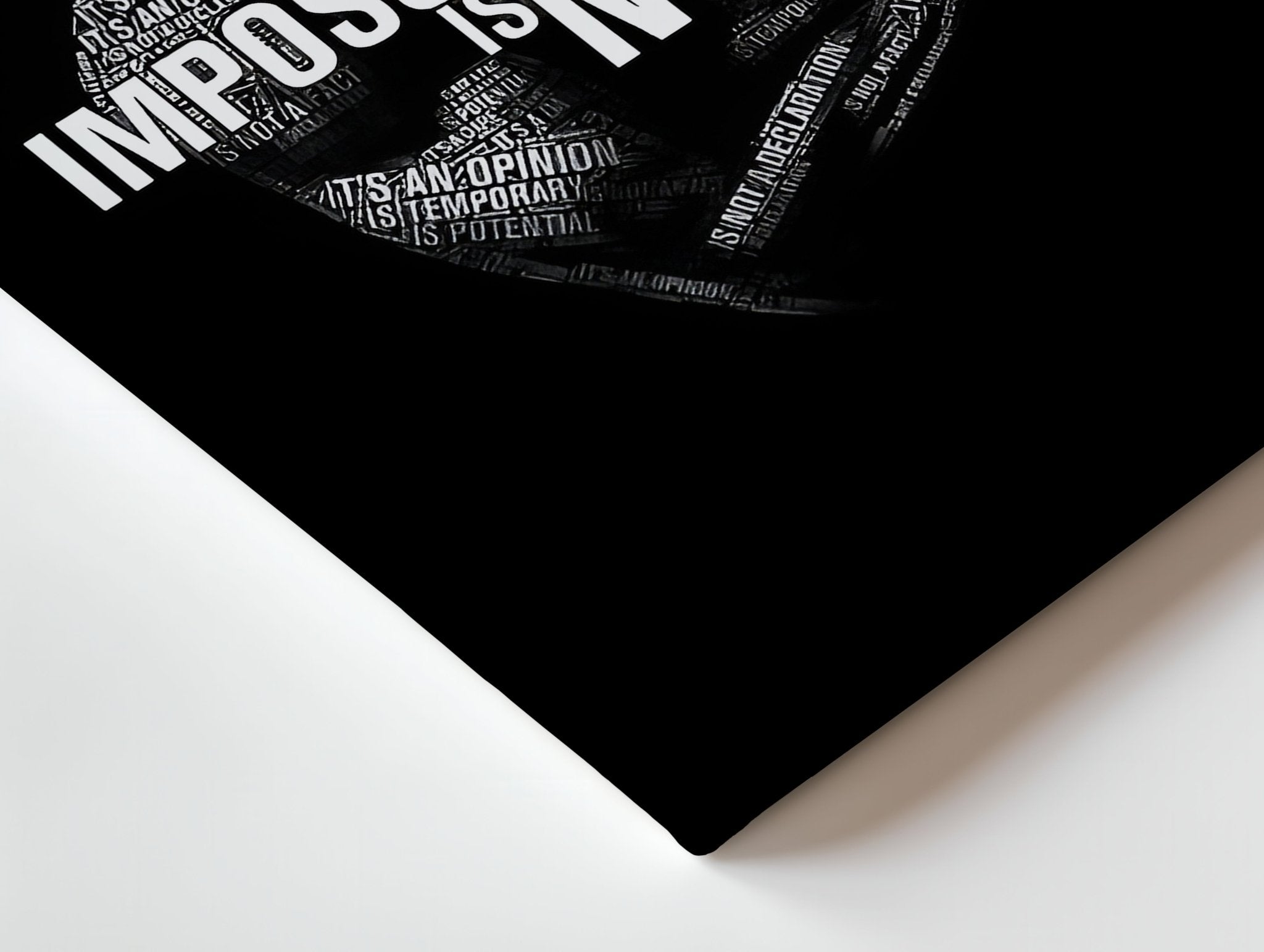 Impossible Is Nothing – Muhammad Ali Typography Wall Frame | 4K Ultra Wrap Frame Wall Art in Pakistan | IBRELIA™ - IBRELIA