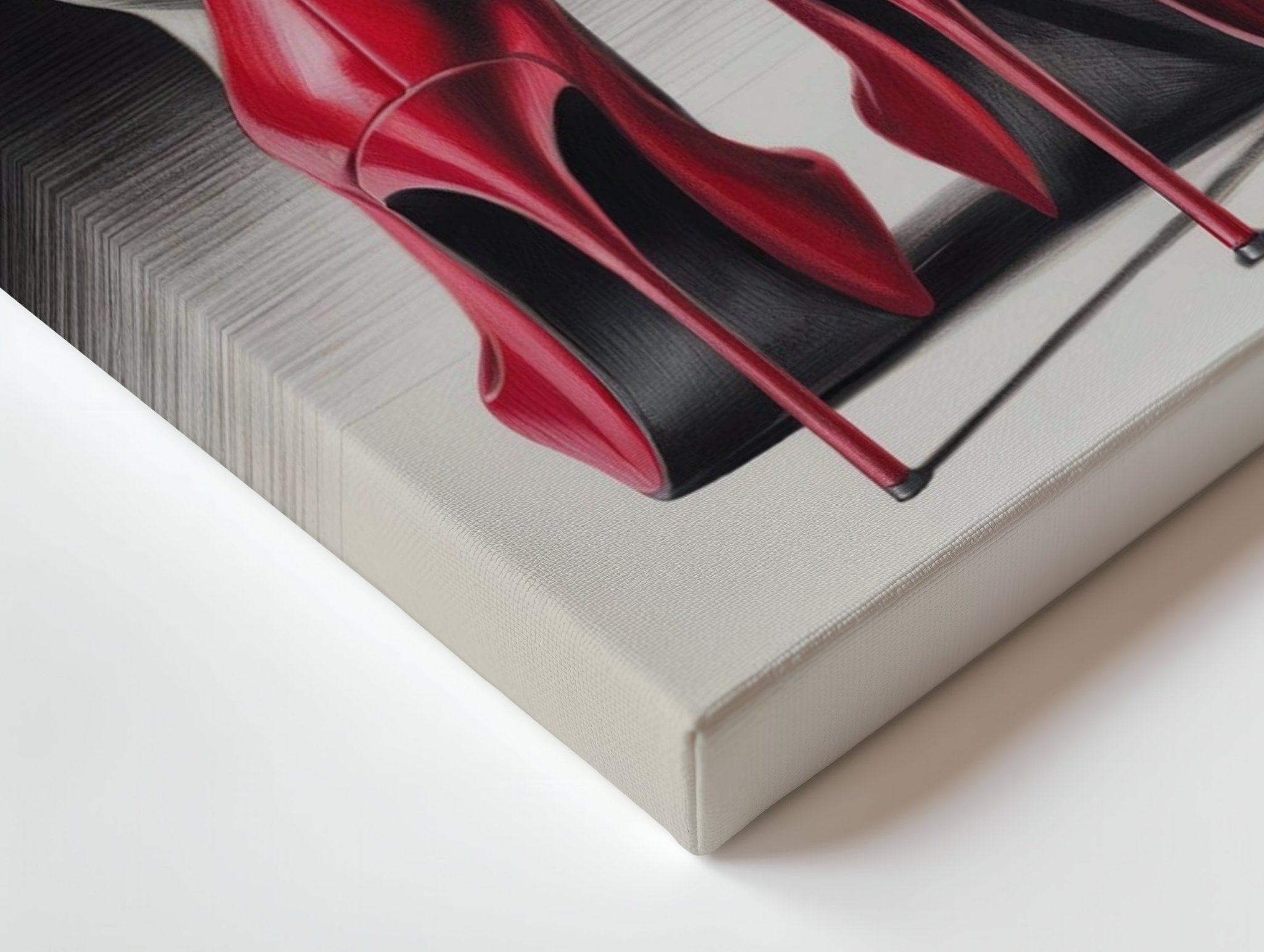 Red Heels Elegance Wall Frame | 4K Ultra Wrap Frame Wall Art in Pakistan | IBRELIA™ - IBRELIA