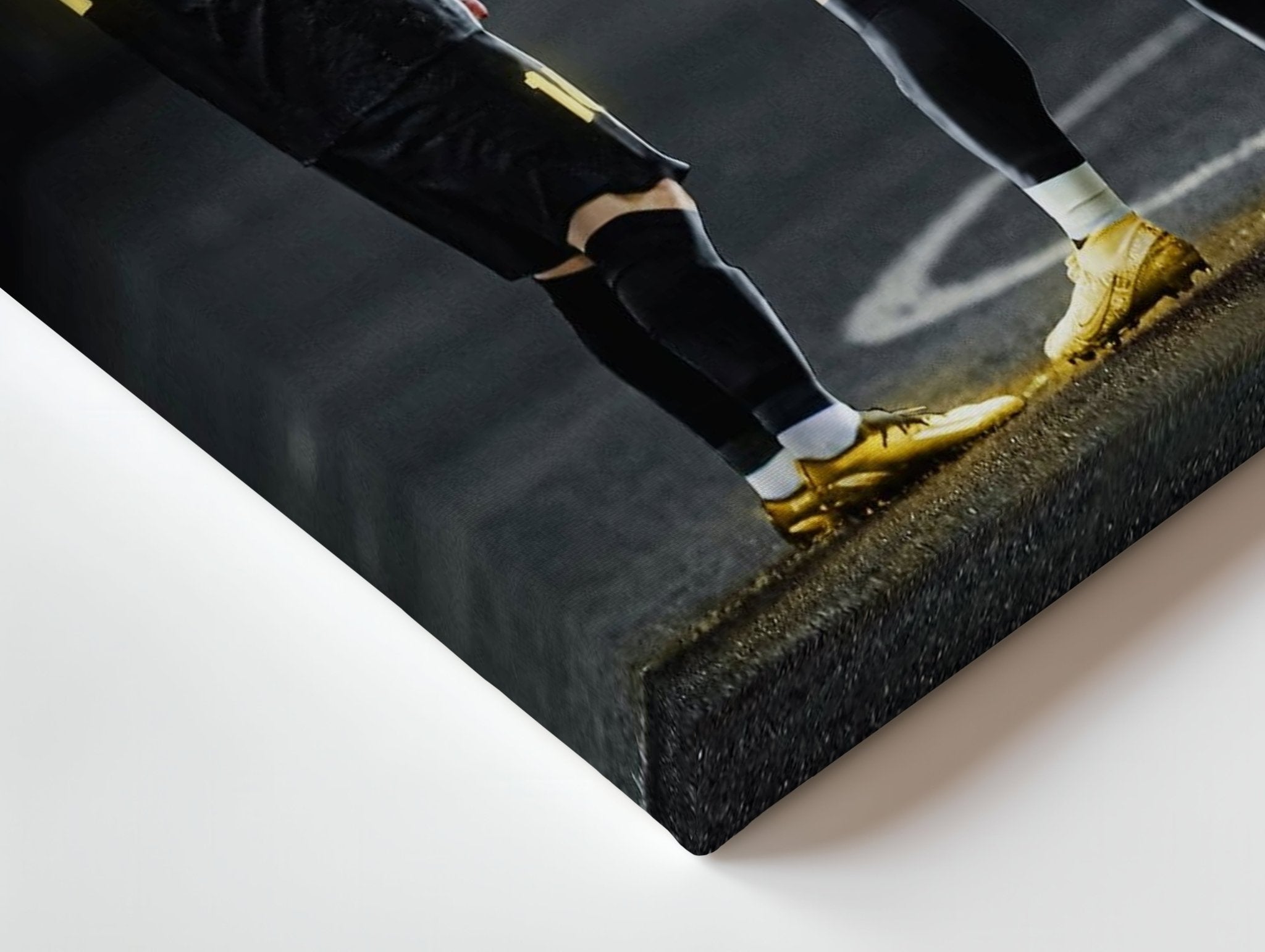 Messi × Ronaldo Handshake Wall Frame | 4K Ultra Wrap Frame Wall Art in Pakistan | IBRELIA™ - IBRELIA