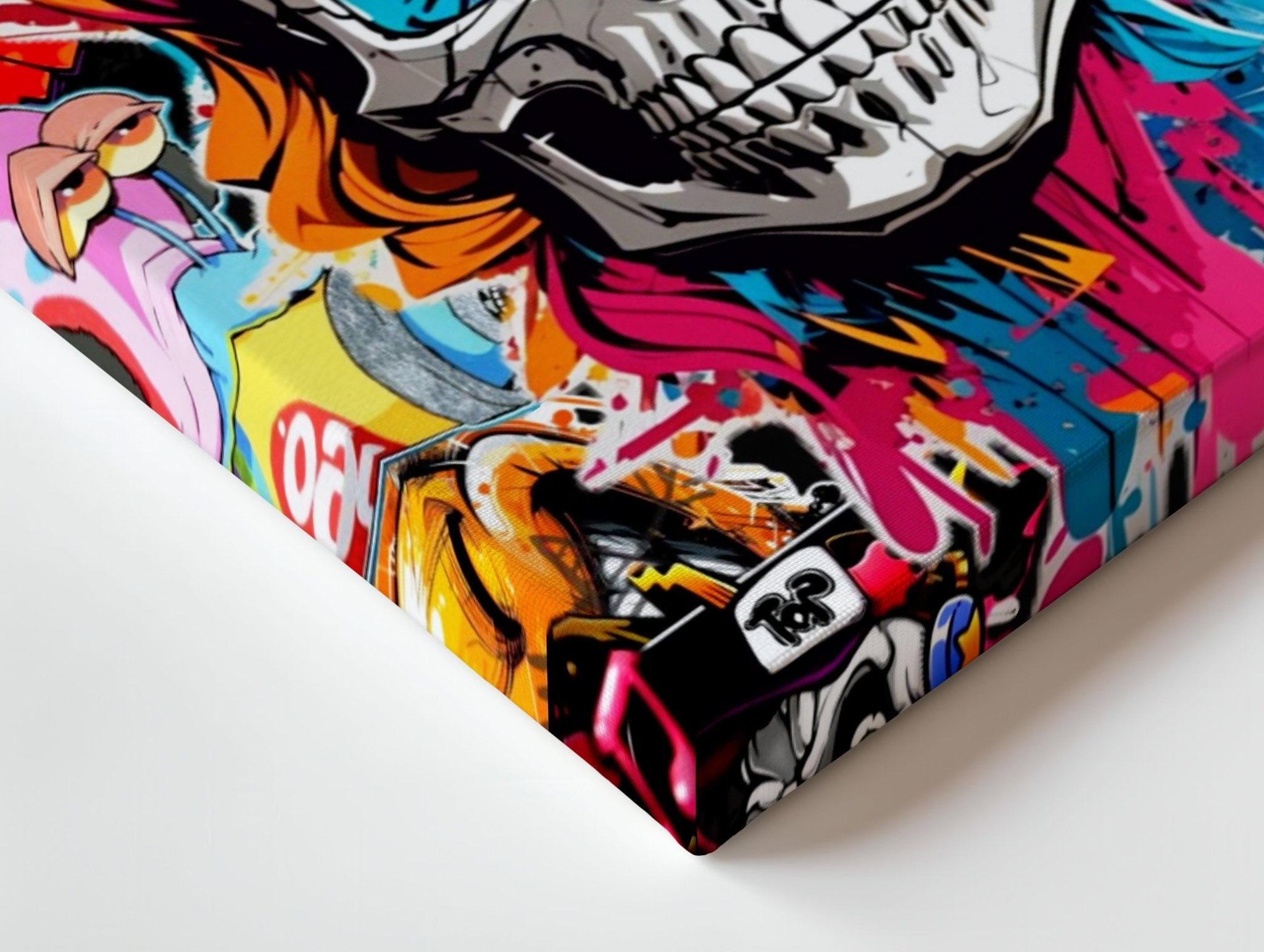 Crowned Skull Graffiti Wall Frame | 4K Ultra Wrap Frame Wall Art in Pakistan | IBRELIA™ - IBRELIA