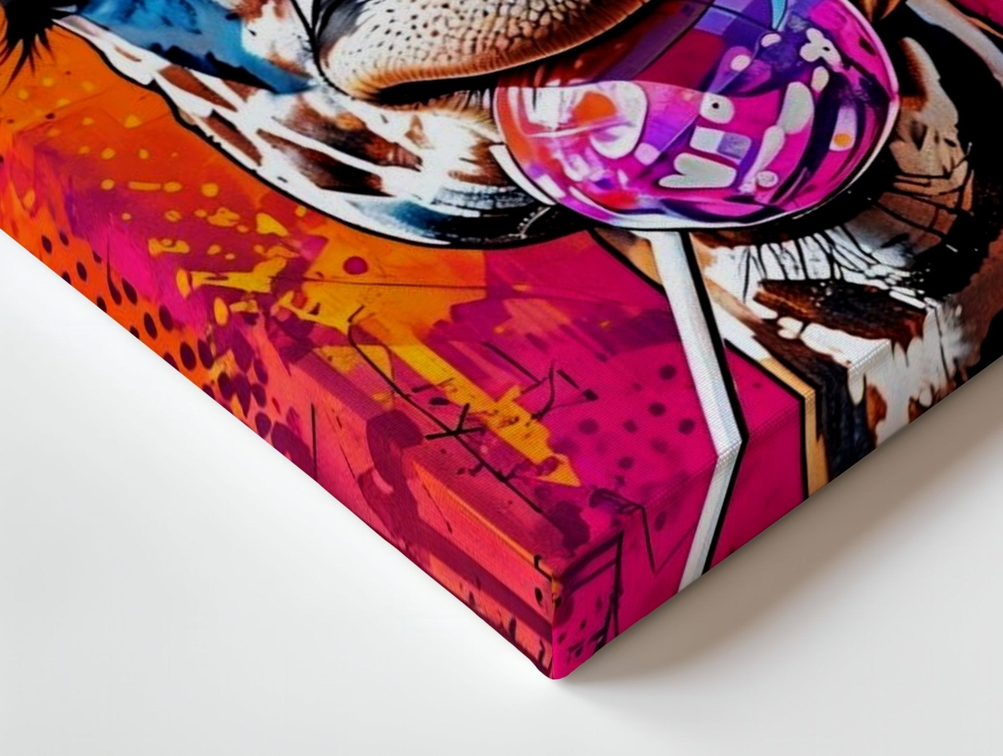 Graffiti Giraffe Wall Frame | 4K Ultra Wrap Frame Wall Art in Pakistan | IBRELIA™ - IBRELIA