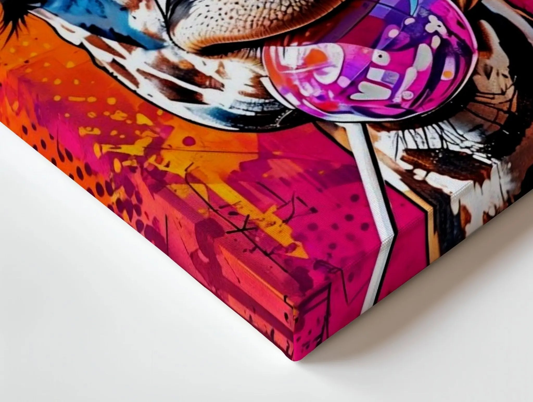Graffiti Giraffe Wall Frame | 4K Ultra Wrap Frame Wall Art in Pakistan | IBRELIA™ - IBRELIA