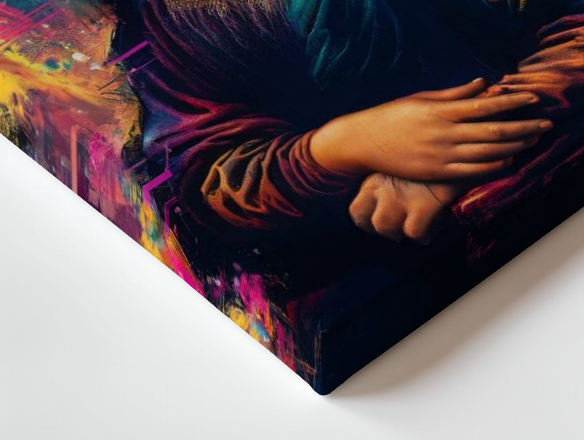 Mona Lisa Graffiti Splash Wall Frame | 4K Ultra Wrap Frame Wall Art in Pakistan | IBRELIA™ - IBRELIA