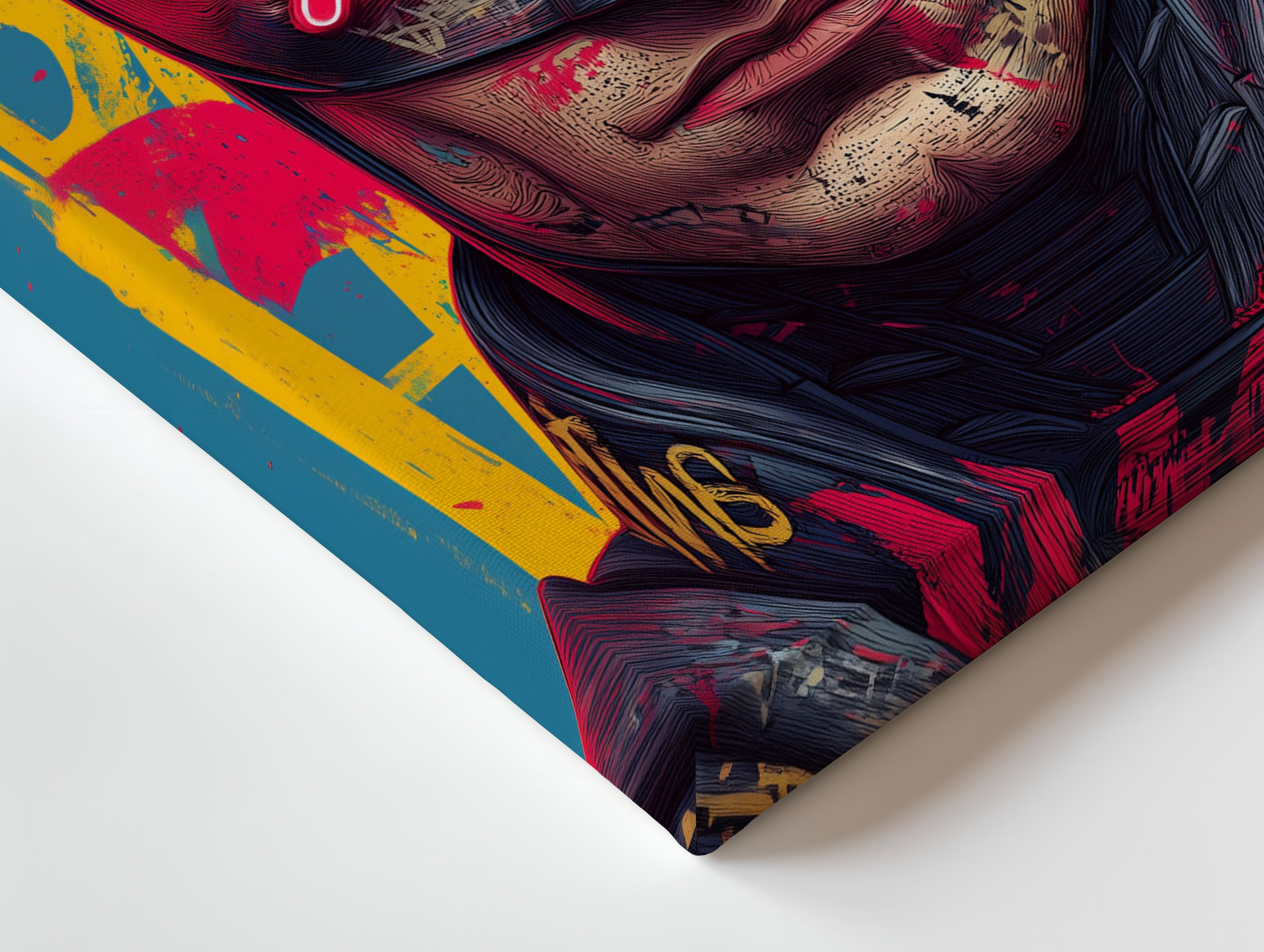 Batman Neon Graffiti Wall Frame | 4K Ultra Wrap Frame Wall Art in Pakistan | IBRELIA™
