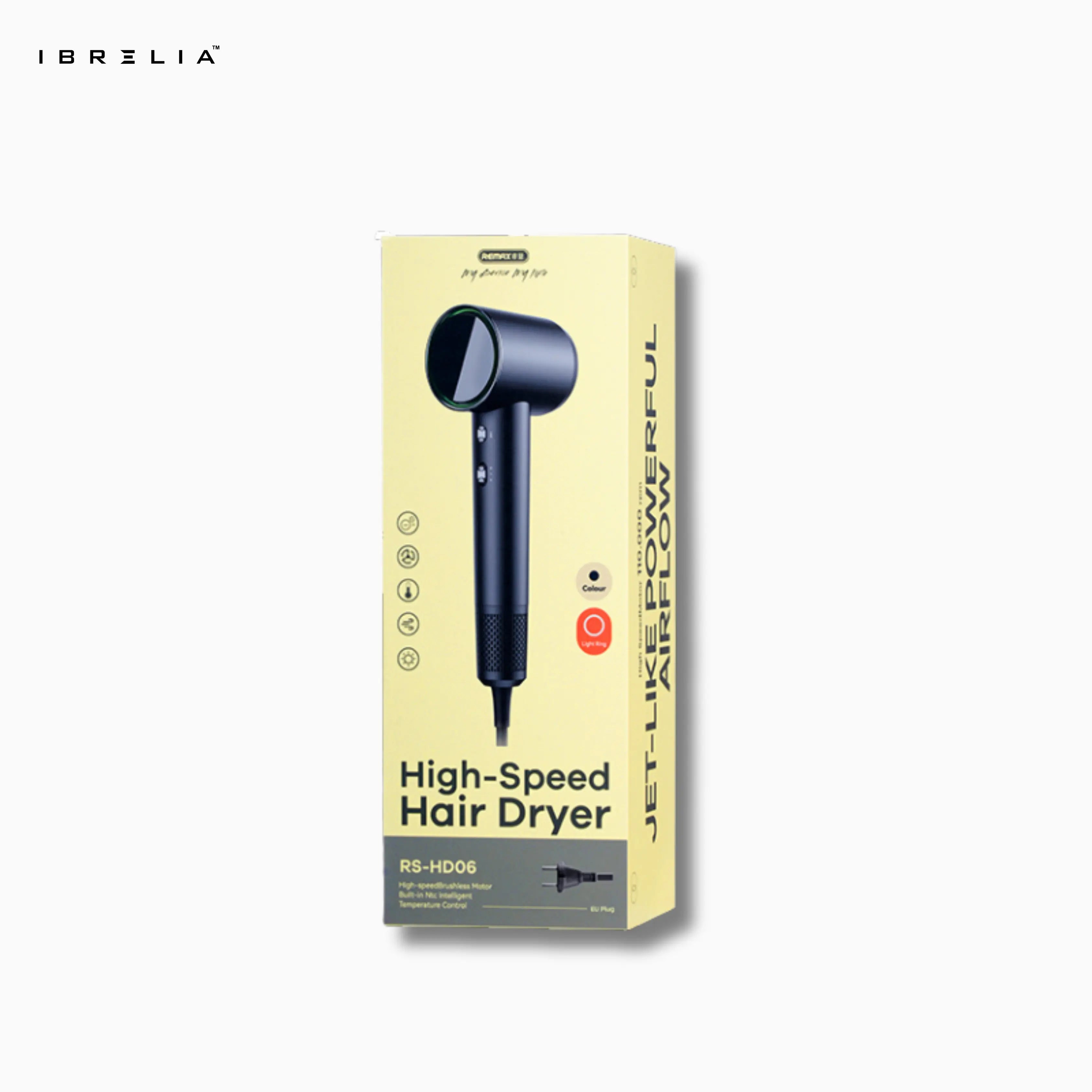 REMAX Hair Dryer | CNEUUK RS-HD06 High-Speed Negative | Powerful Airflow | Fast Drying | Temperature Control | IBRELIA™ IBRELIA
