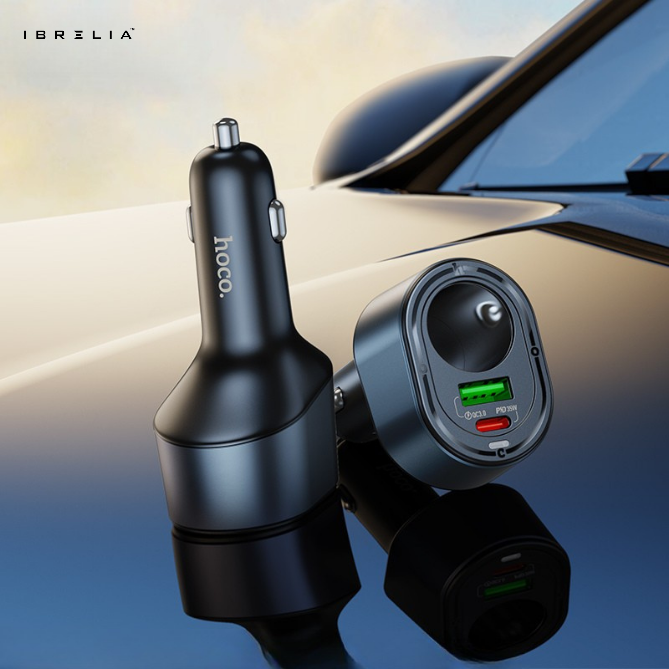 HOCO Z56 Friend 240W PD35W + QC3.0 Cigarette Lighter Car Charger | IBRELIA™