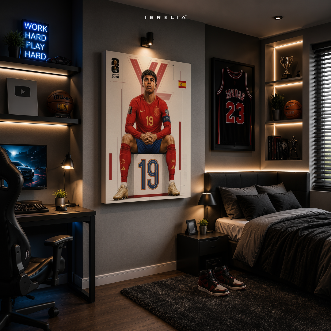 Lamine Yamal FIFA World Cup 2026 Wall Art – Spain Football Wonderkid Poster | IBRELIA™