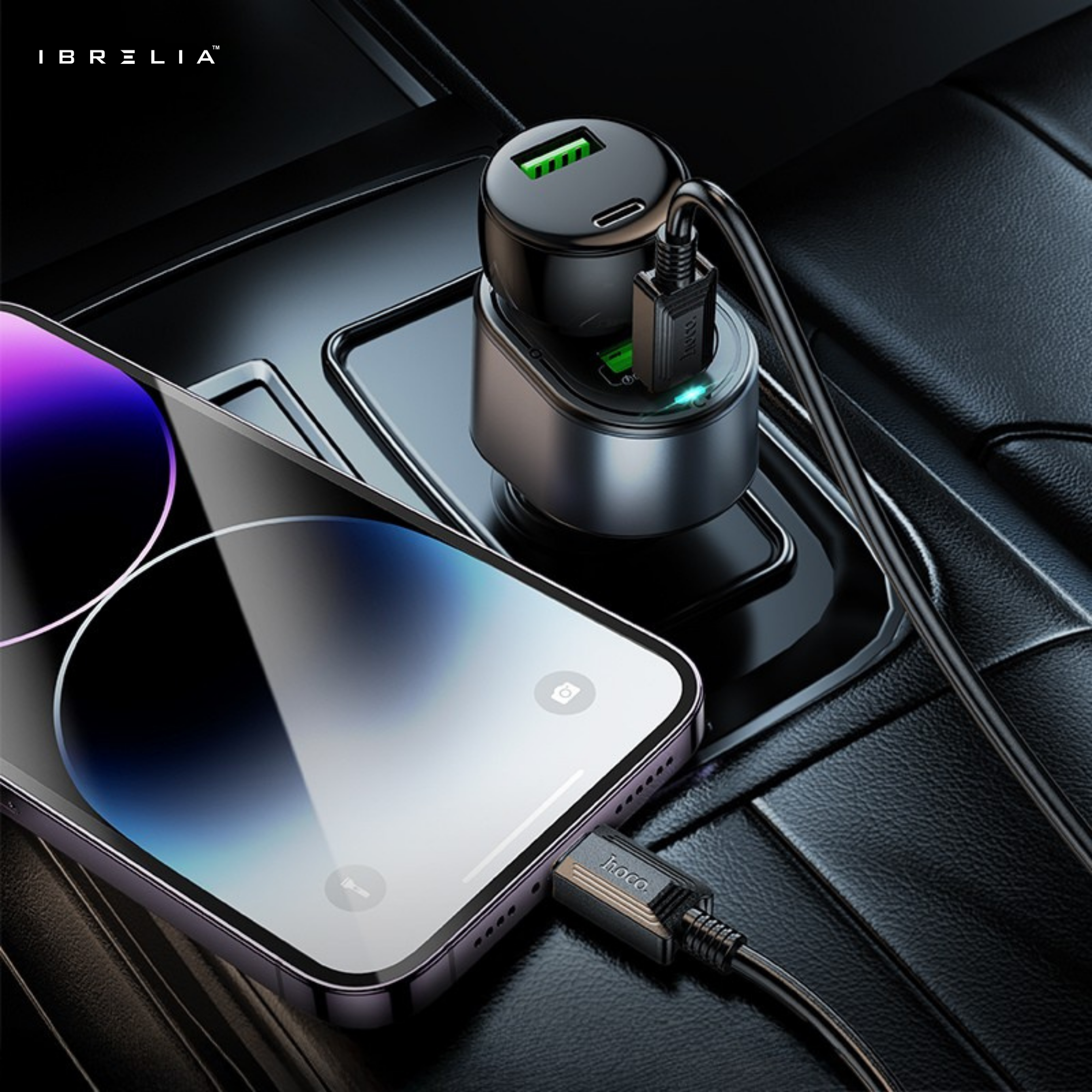 HOCO Z56 Friend 240W PD35W + QC3.0 Cigarette Lighter Car Charger | IBRELIA™