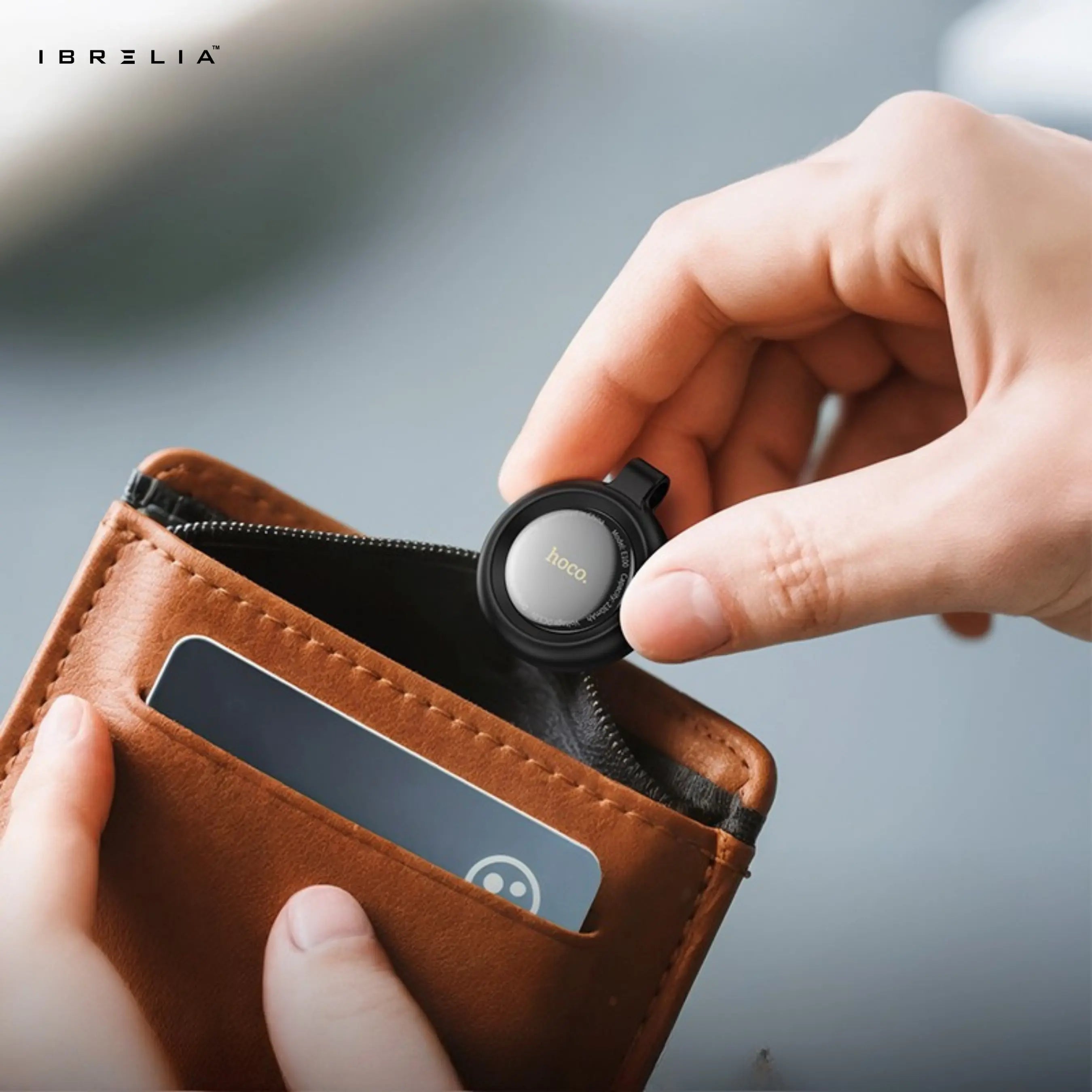 HOCO E100 Smart Finder – Works with Apple Find My | Anti-Lost Tracker with Protective Case | IBRELIA™ IBRELIA
