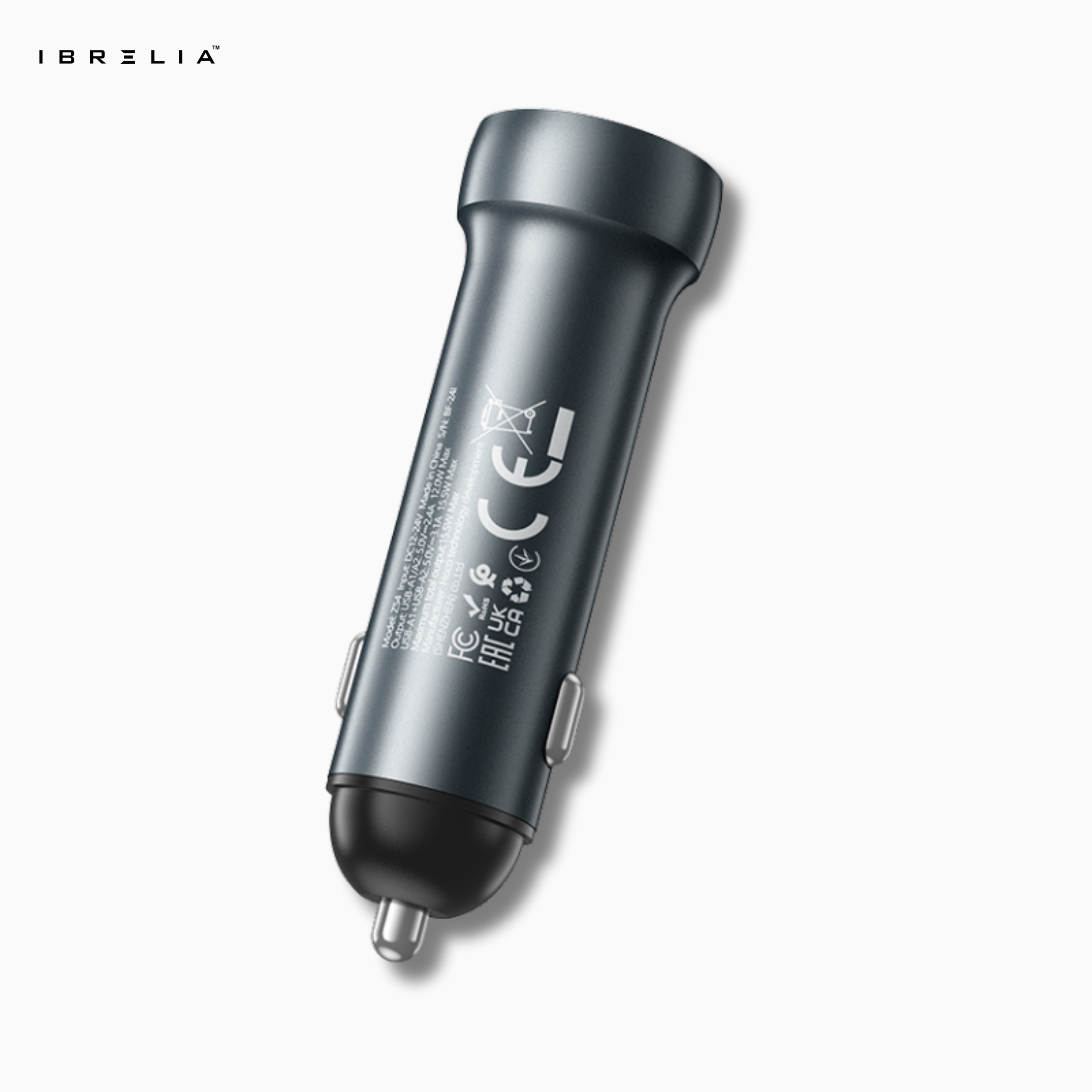 HOCO Z54 Prosperous 15.5W Extended Metal Dual-Port Car Charger | IBRELIA™