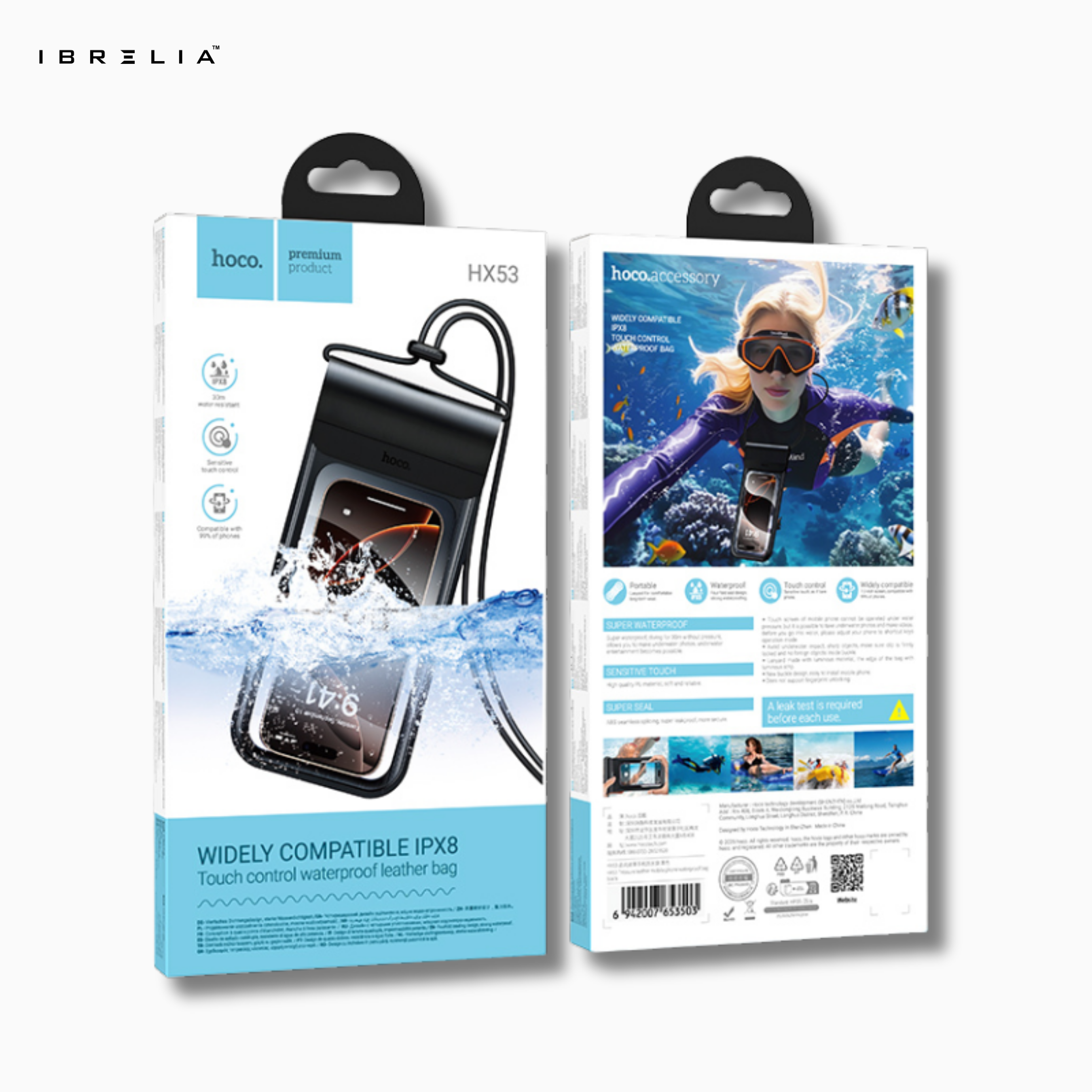 HOCO HX53 – IP68 Waterproof Touch-Control Phone Pouch | IBRELIA™