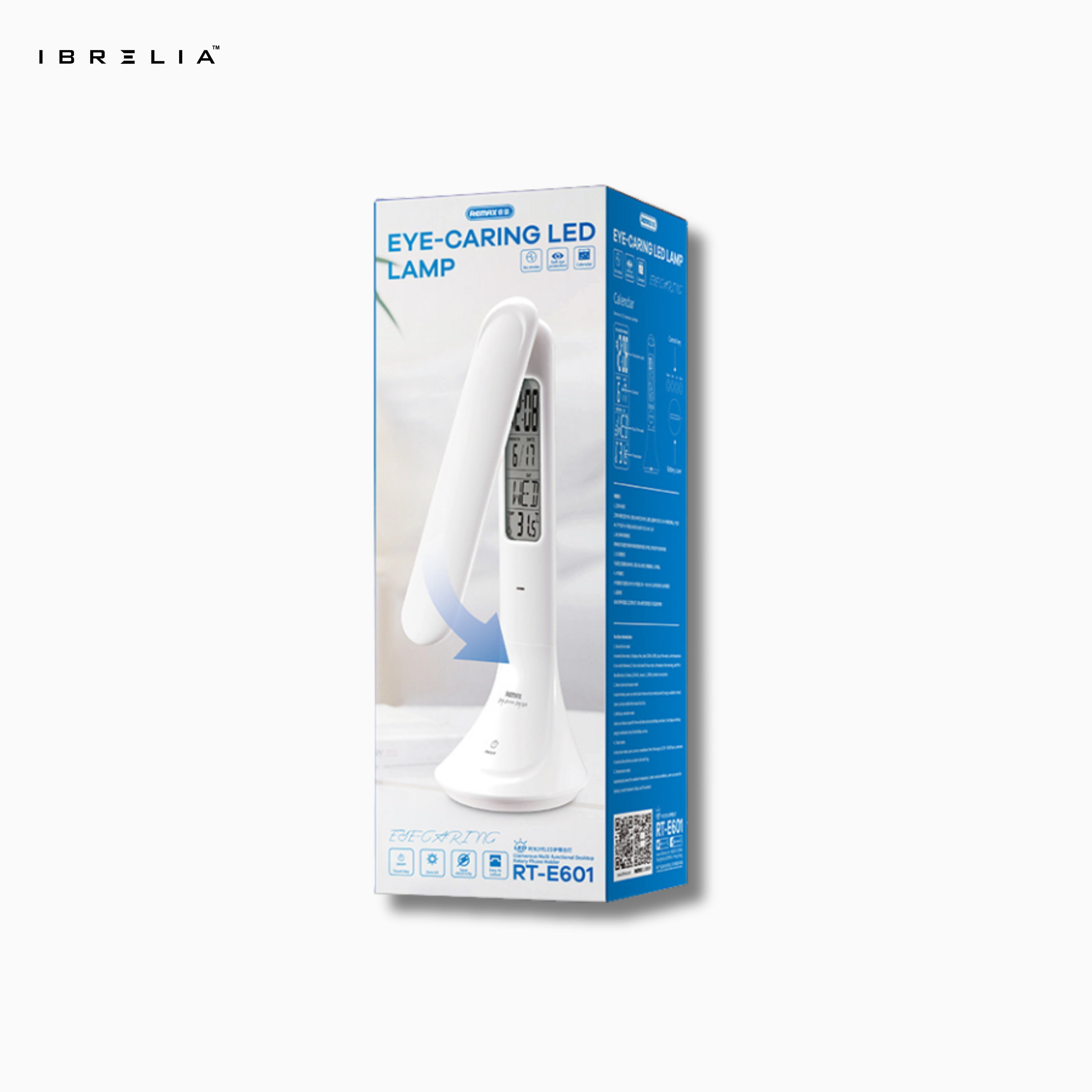 REMAX Time II Series Eye-Caring LED Lamp RT-E601 | Foldable Desk Lamp with LCD Display | Touch Control | IBRELIA™
