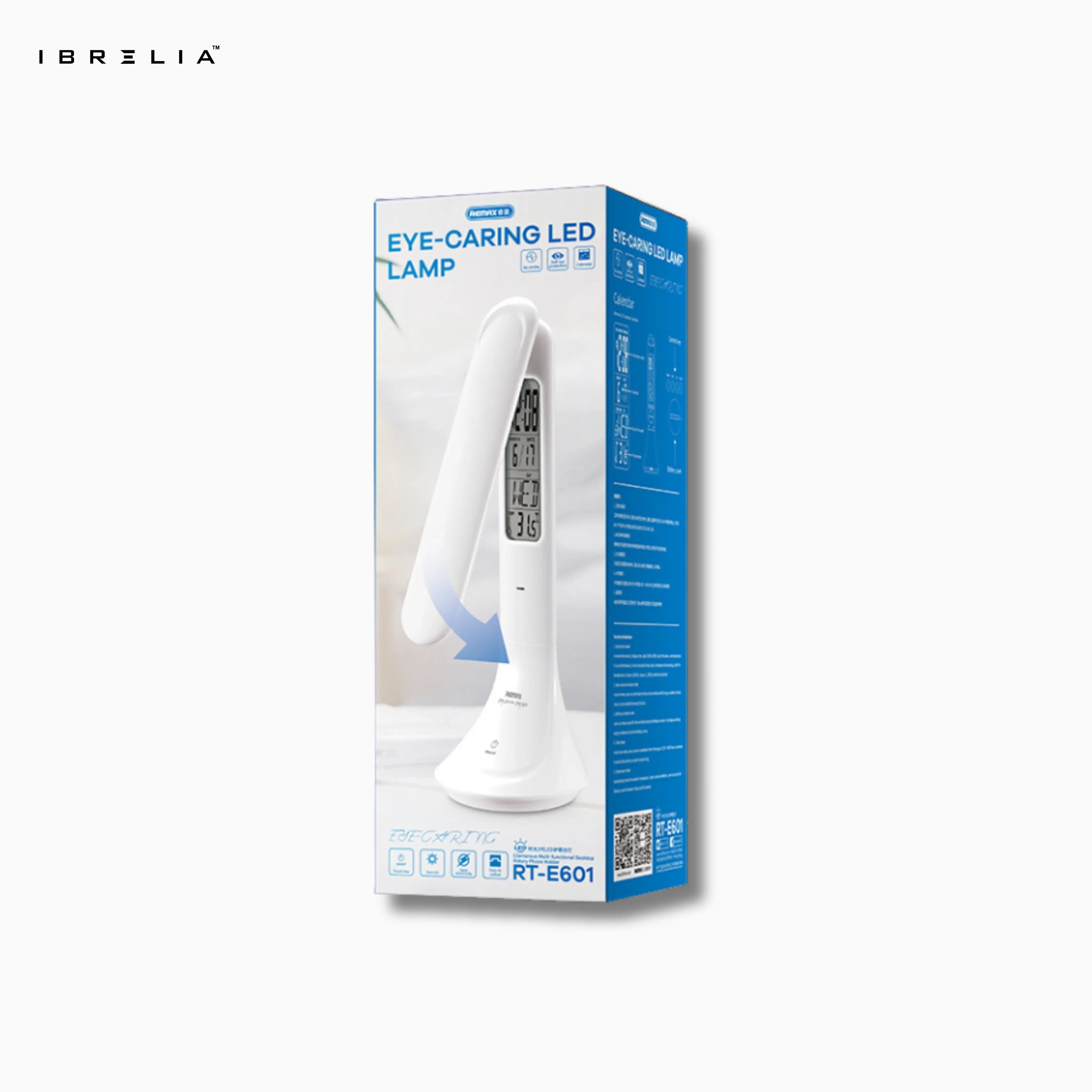 REMAX Time II Series Eye-Caring LED Lamp RT-E601 | Foldable Desk Lamp with LCD Display | Touch Control | IBRELIA™ IBRELIA