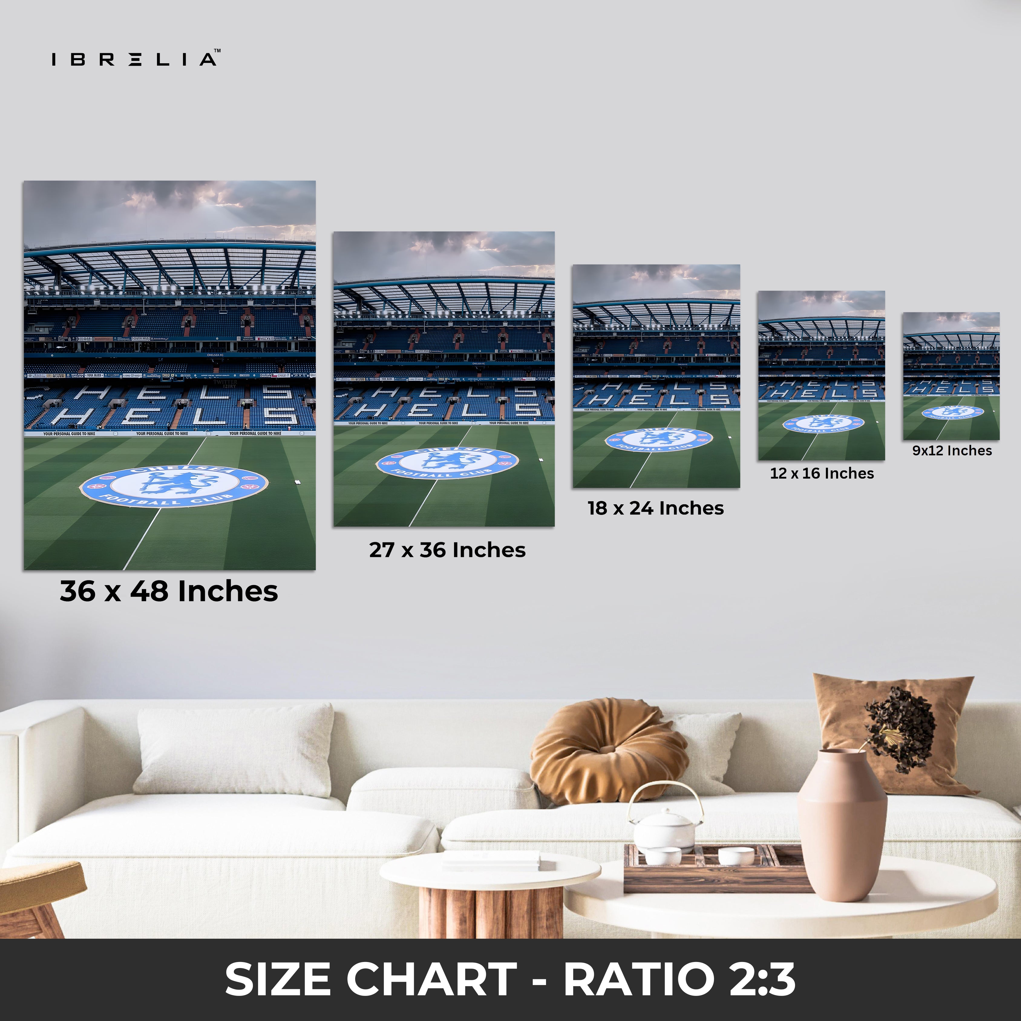 Chelsea FC Stadium Wall Art – Stamford Bridge Edition | IBRELIA™