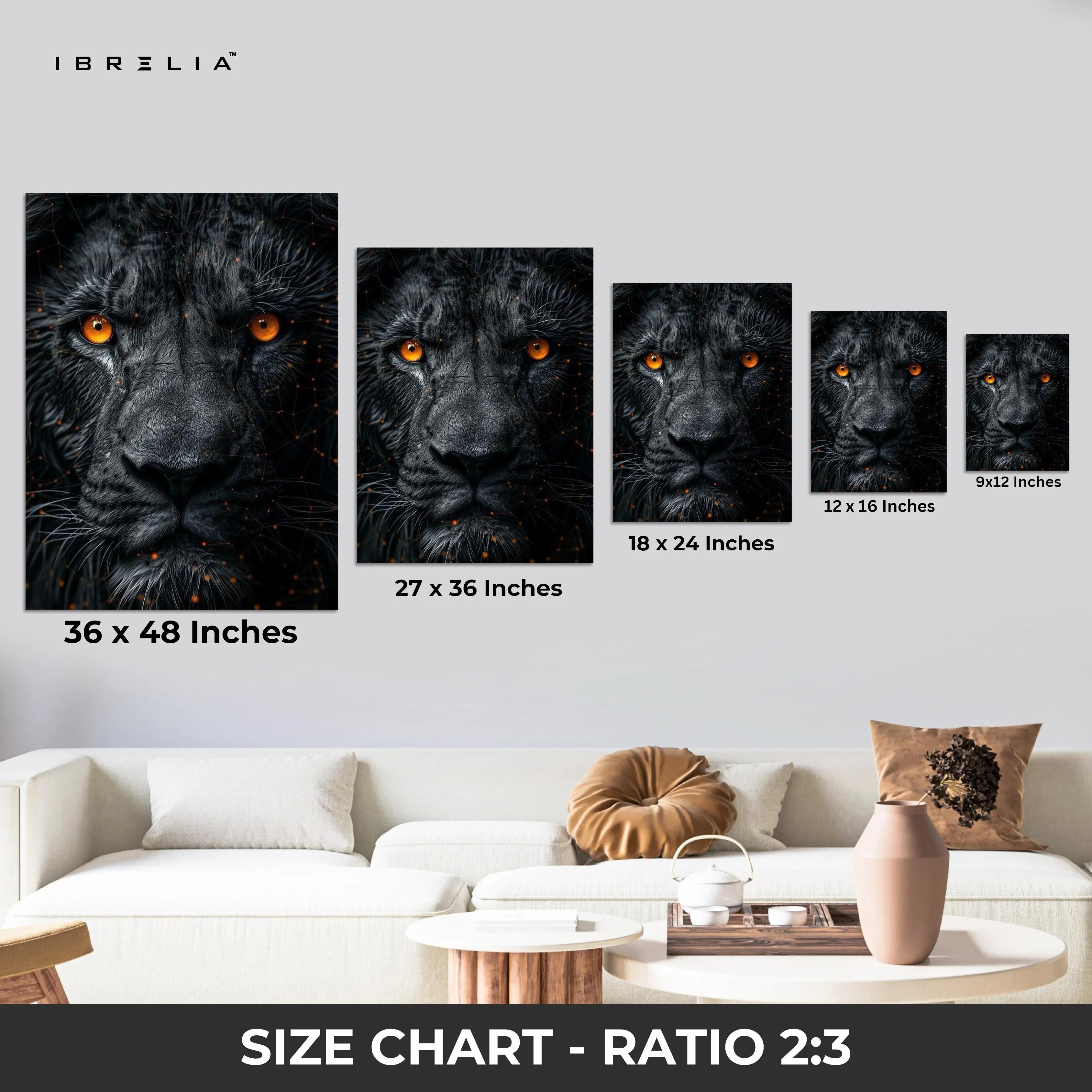 Black Panther Focus – 4K Ultra Wrap Frame Wall Art in Pakistan | IBRELIA™ IBRELIA