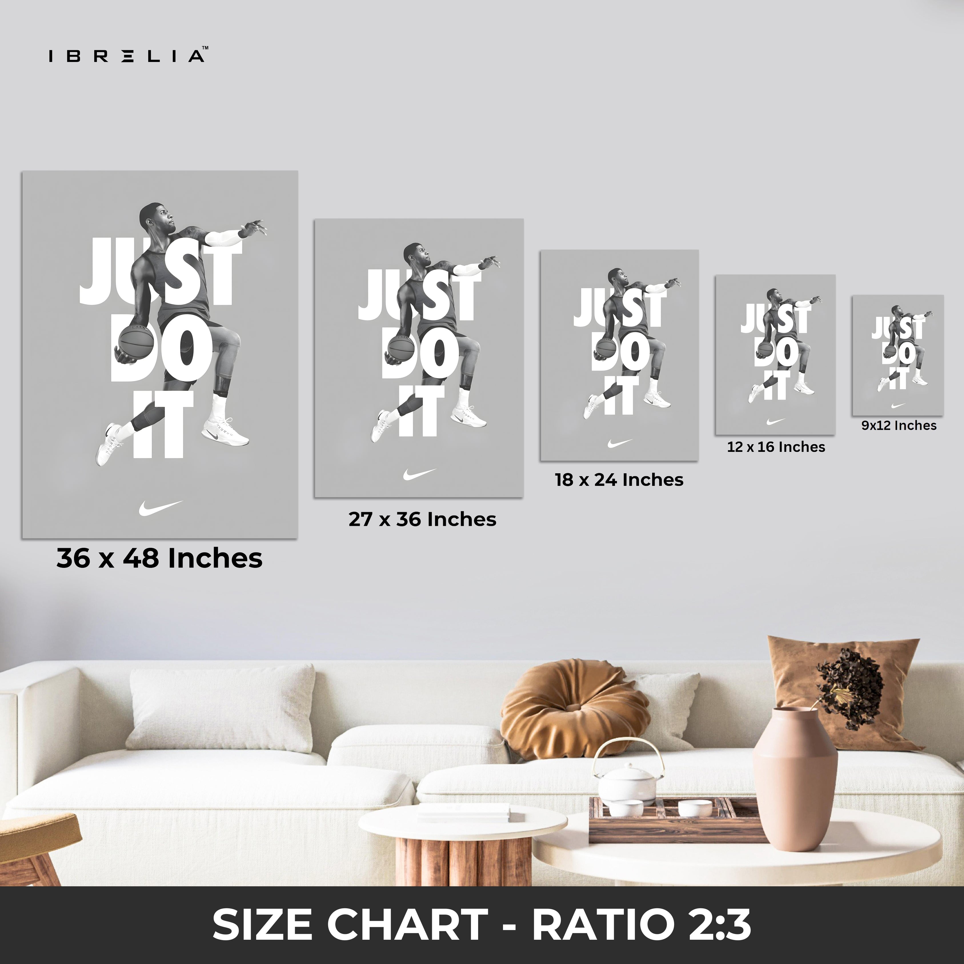 Just Do It – Basketball Motivation Wall Frame | 4K Ultra Wrap Frame Wall Art in Pakistan | IBRELIA™