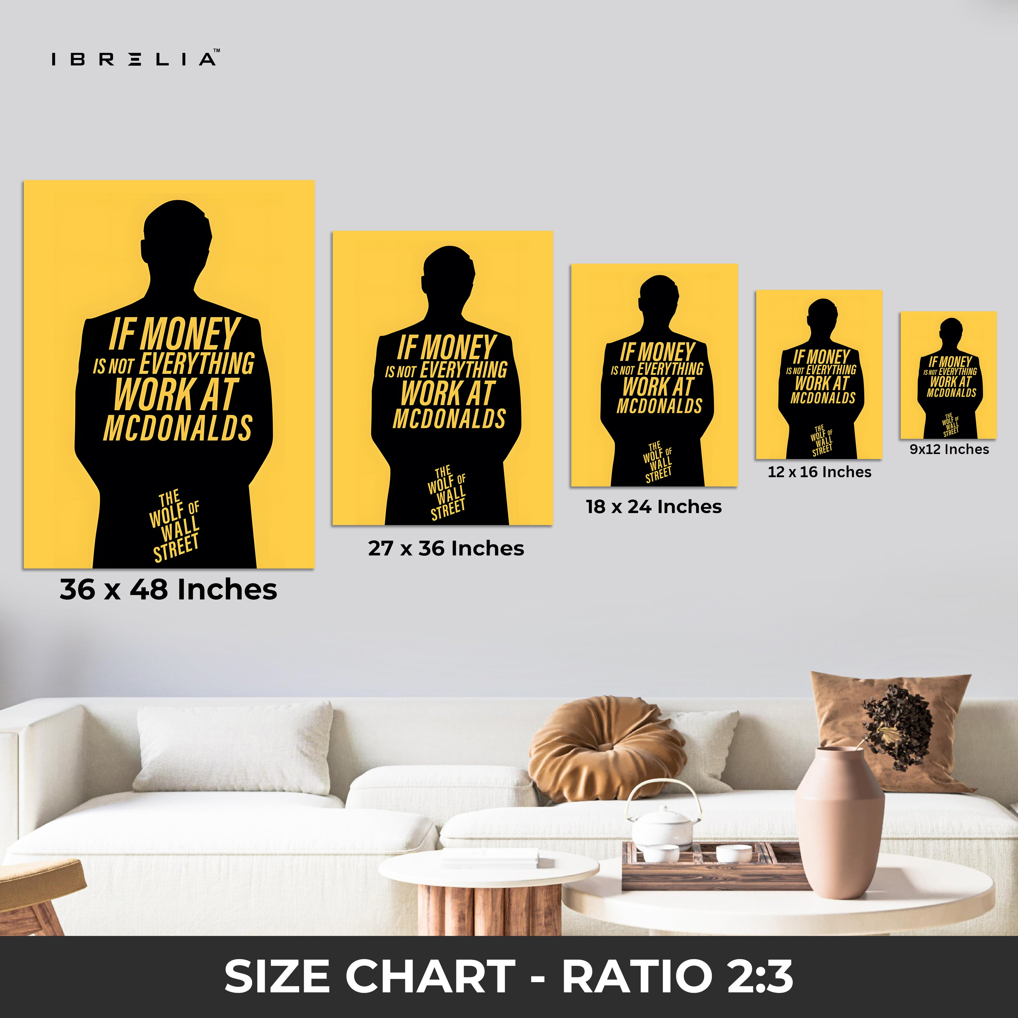 The Wolf of Wall Street Wall Art – Money Quote Edition | IBRELIA™