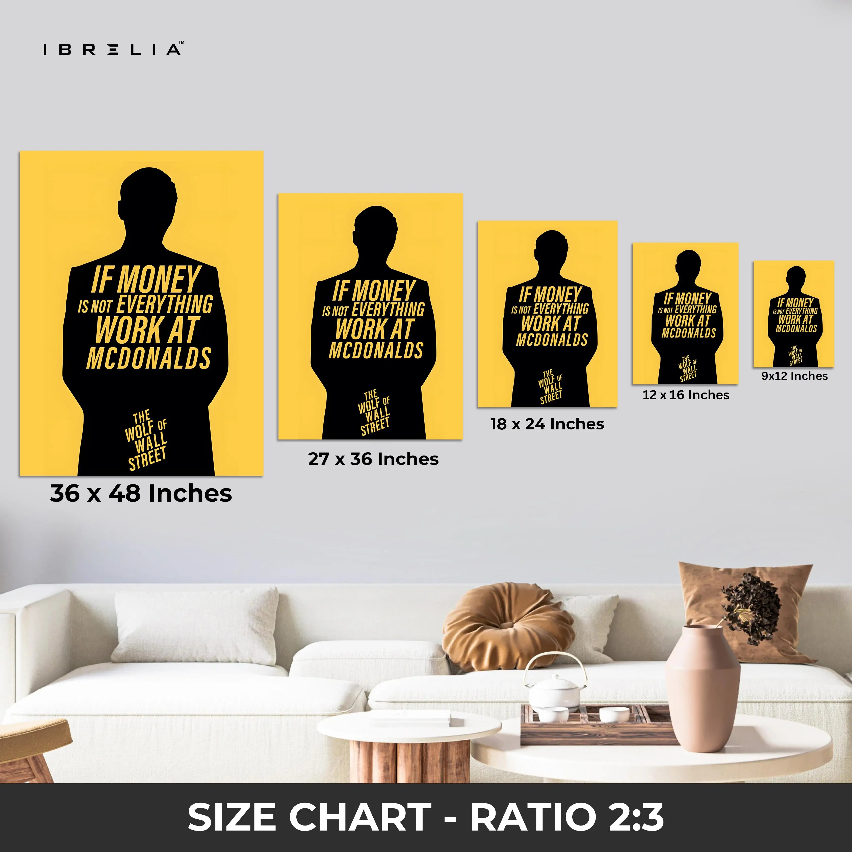 The Wolf of Wall Street Wall Art – Money Quote Edition | IBRELIA™ IBRELIA